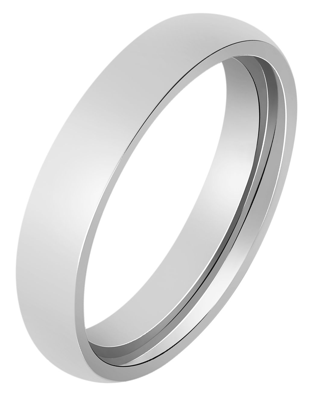 Akzent Herren-Partnerring, Edelstahl, silberfarben, Gr. 58