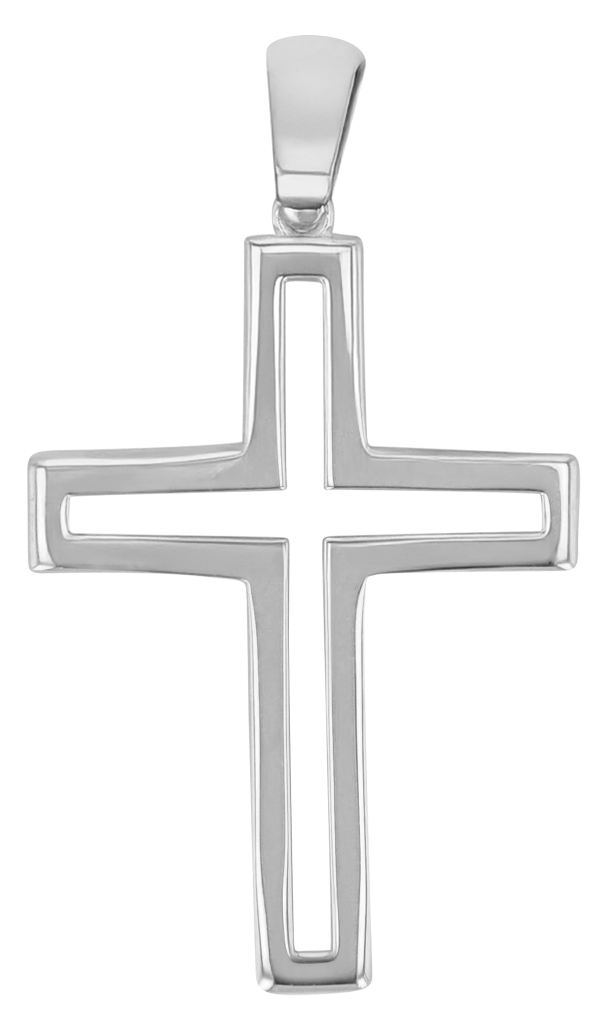 "Elia" 925/- Echt Silber Anhänger - Kreuz, silberfarben rhodiniert