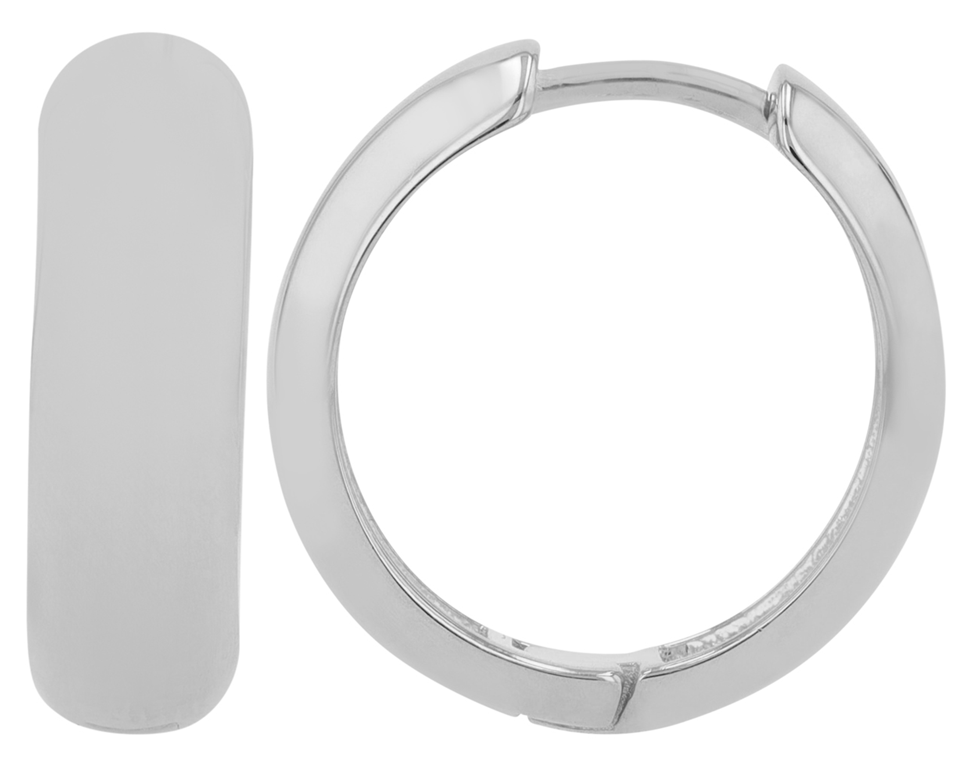 "Kimani" 925/- Echt Silber Creolen/ Hoop, silberfarbe rhodiniert