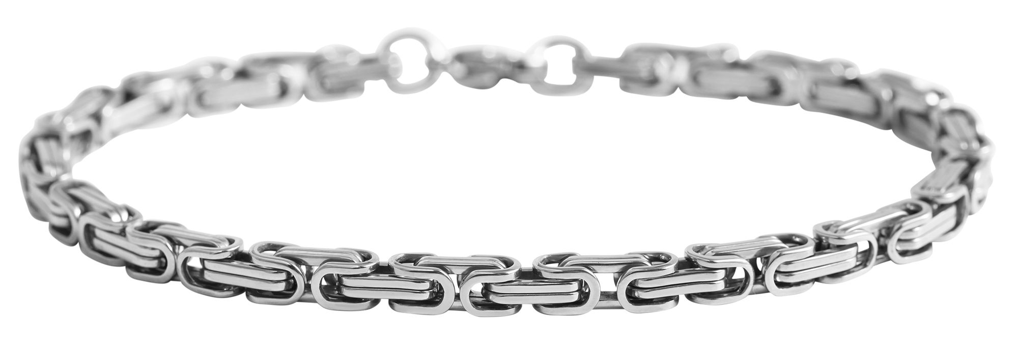 "König"  Akzent Königskettenarmband, silberfarben, 19 cm x 6 mm