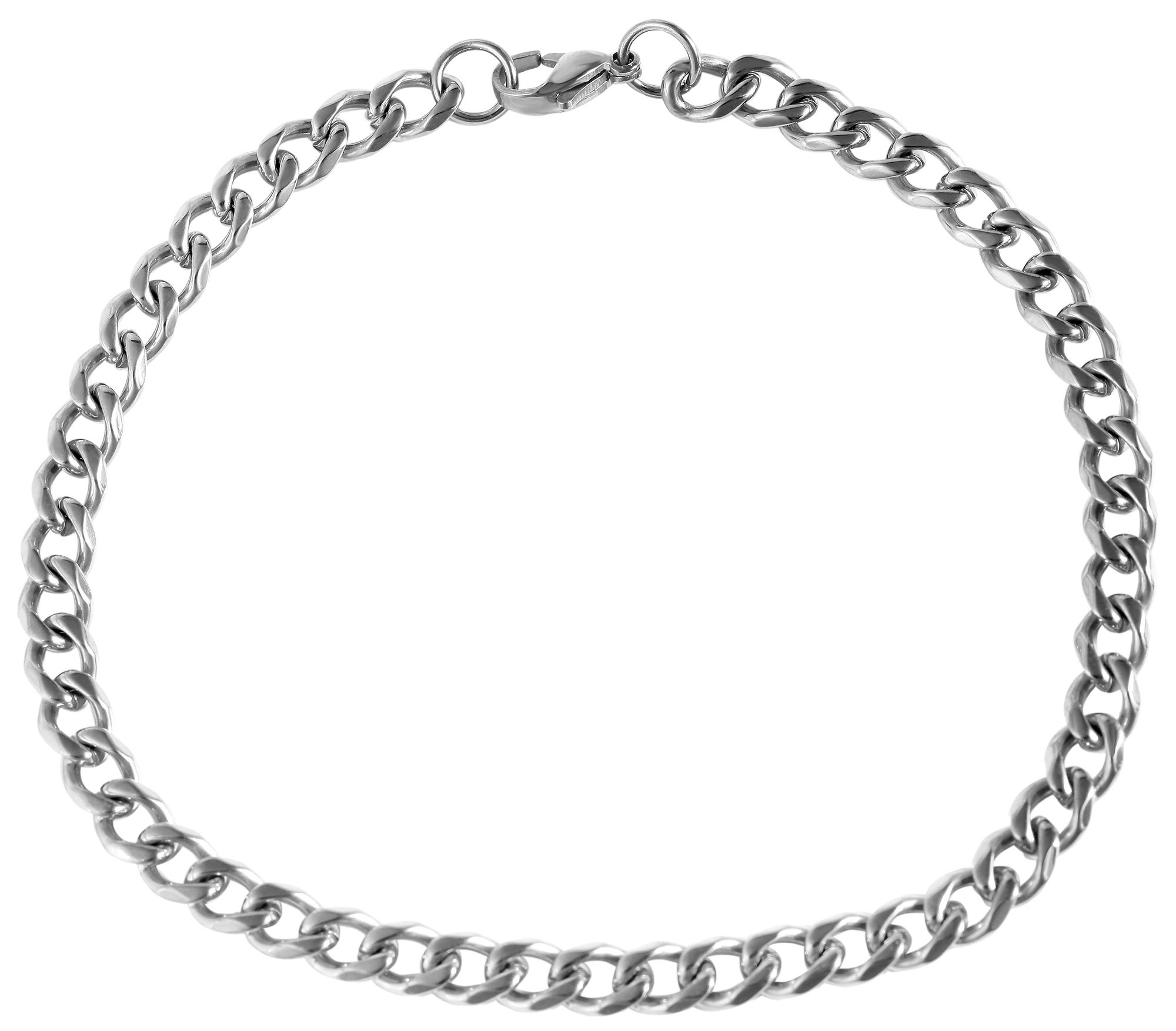 "Maris", Akzent Fußkettchen, Edelstahl, silberfarben, 25,5 cm