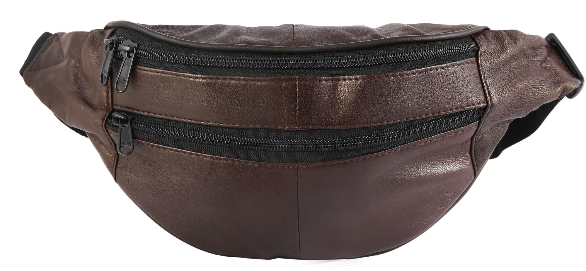 Steinmeister Hüfttasche/ Bauchtasche aus Echtleder, braun