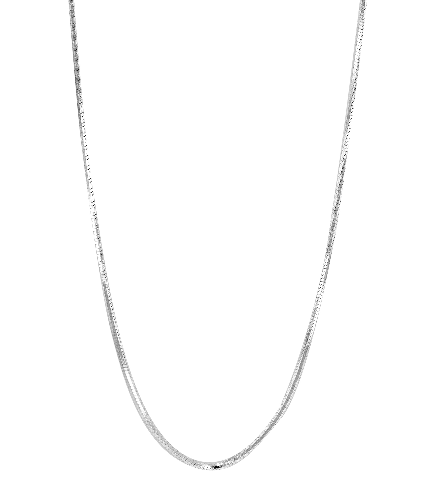 "Karim" 925/- Echt Silber Kette/ Schlangenkette , 50 cm/ 1 mm, rhodiniert, 4 Stück