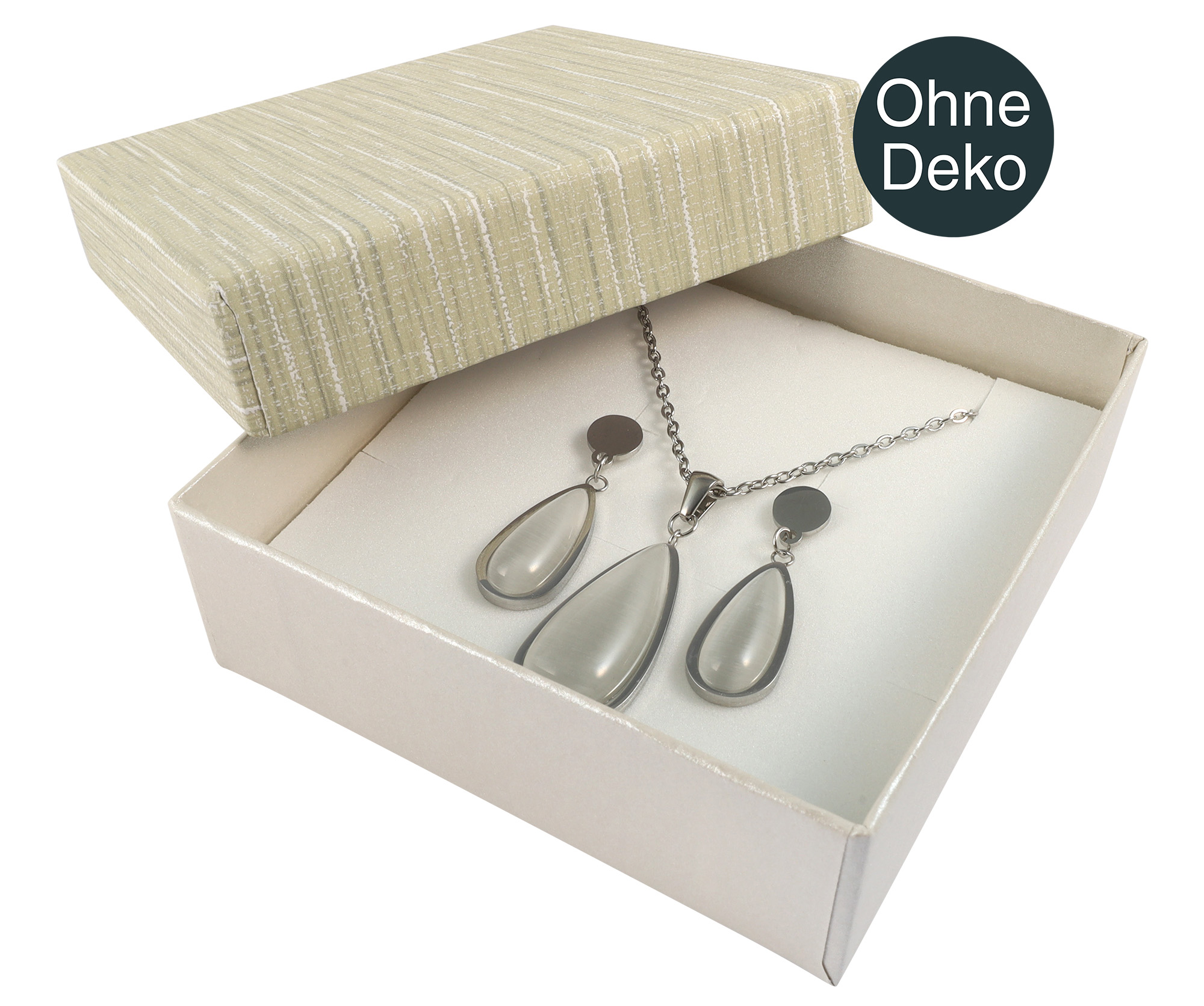 Papp Schmuckboxen, taupe, VE12, 9 x 9 cm