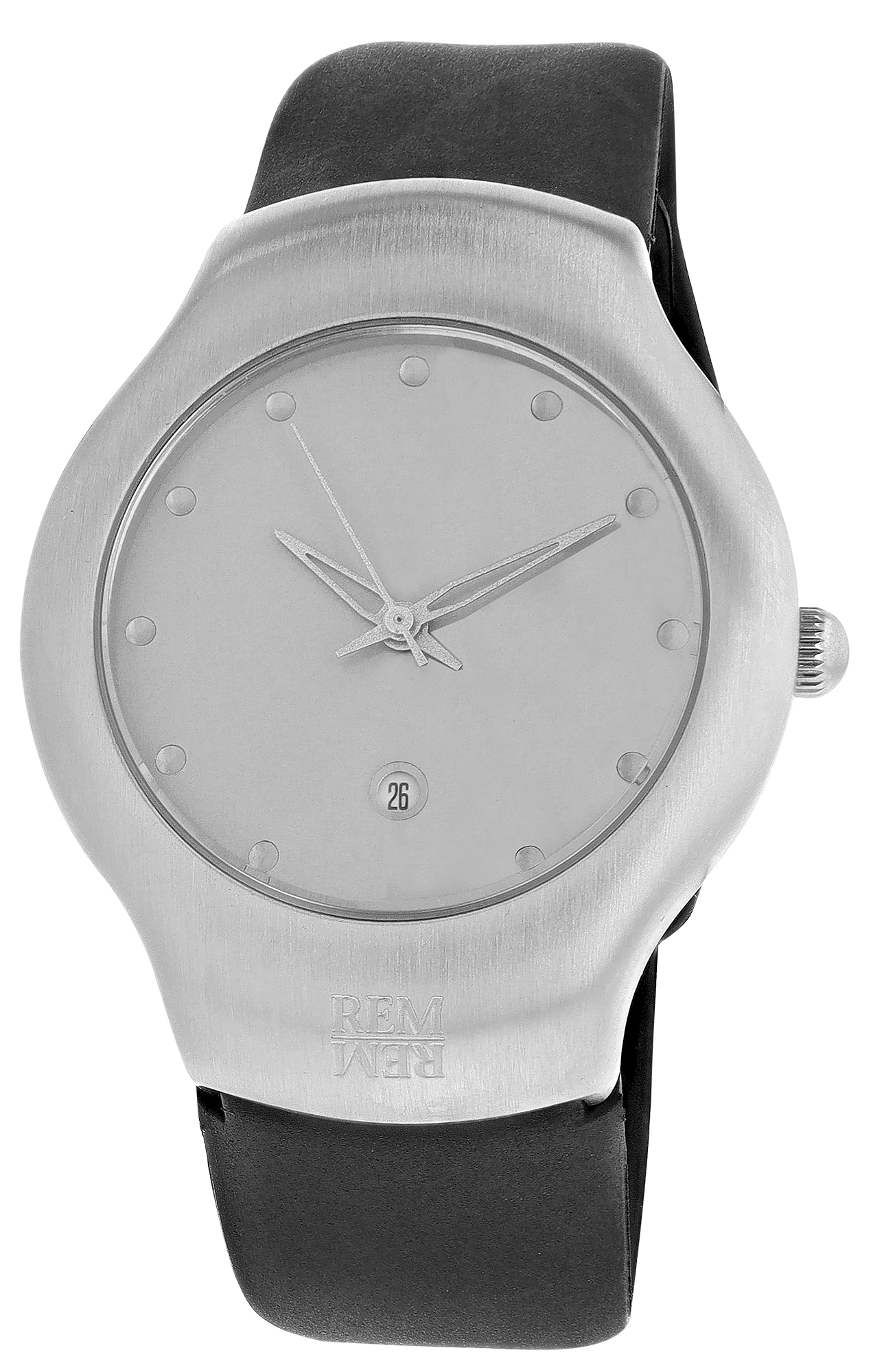 REMREM "Saint Titanium" Herrenuhr Ø 35 mm, Titan, silberfarben/ blau