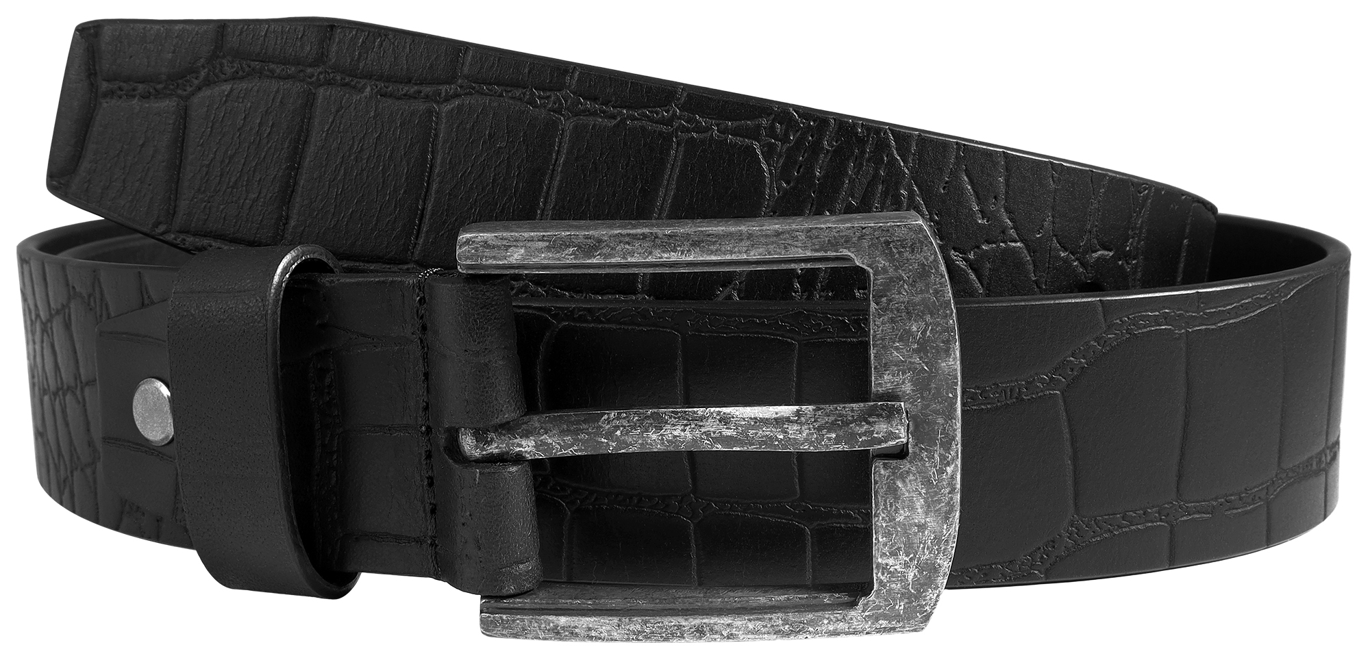 Leonardo Verrelli Echtleder Gürtel, schwarz, kürzbar, 80 cm Leonardo Verrelli Echtleder Gürtel, schwarz, kürzbar, 80 cm