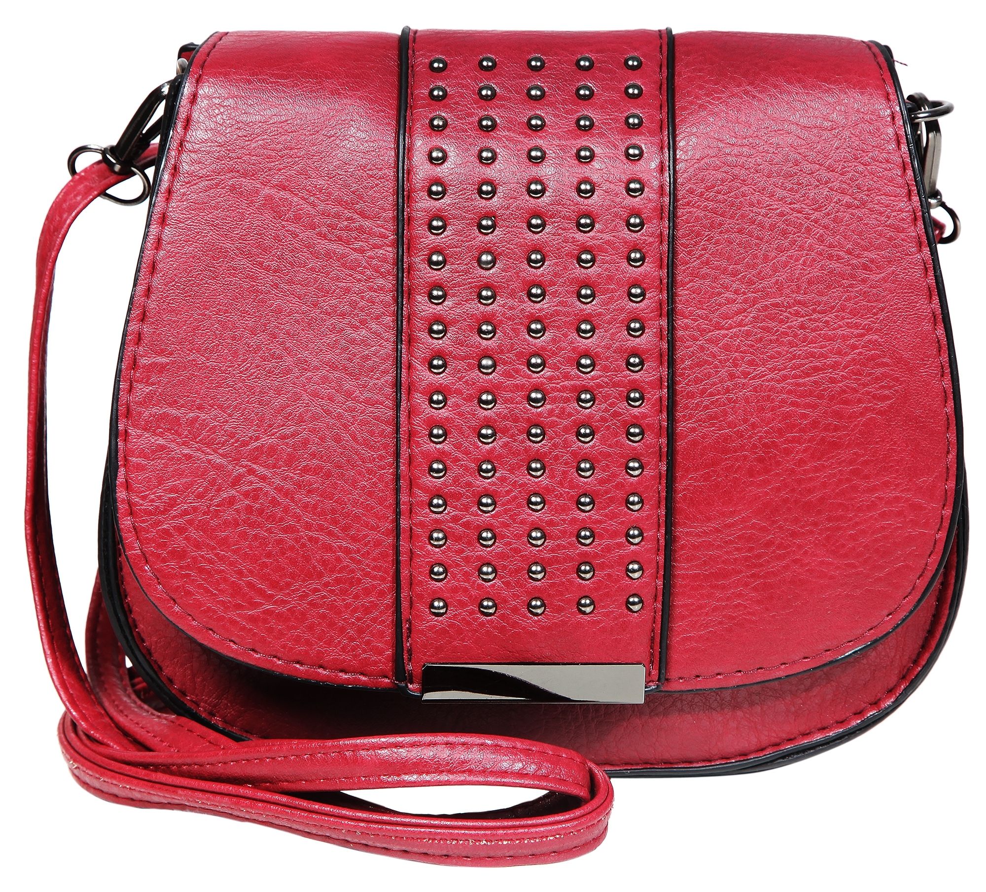 Damen Handtasche aus Lederimitation, rot