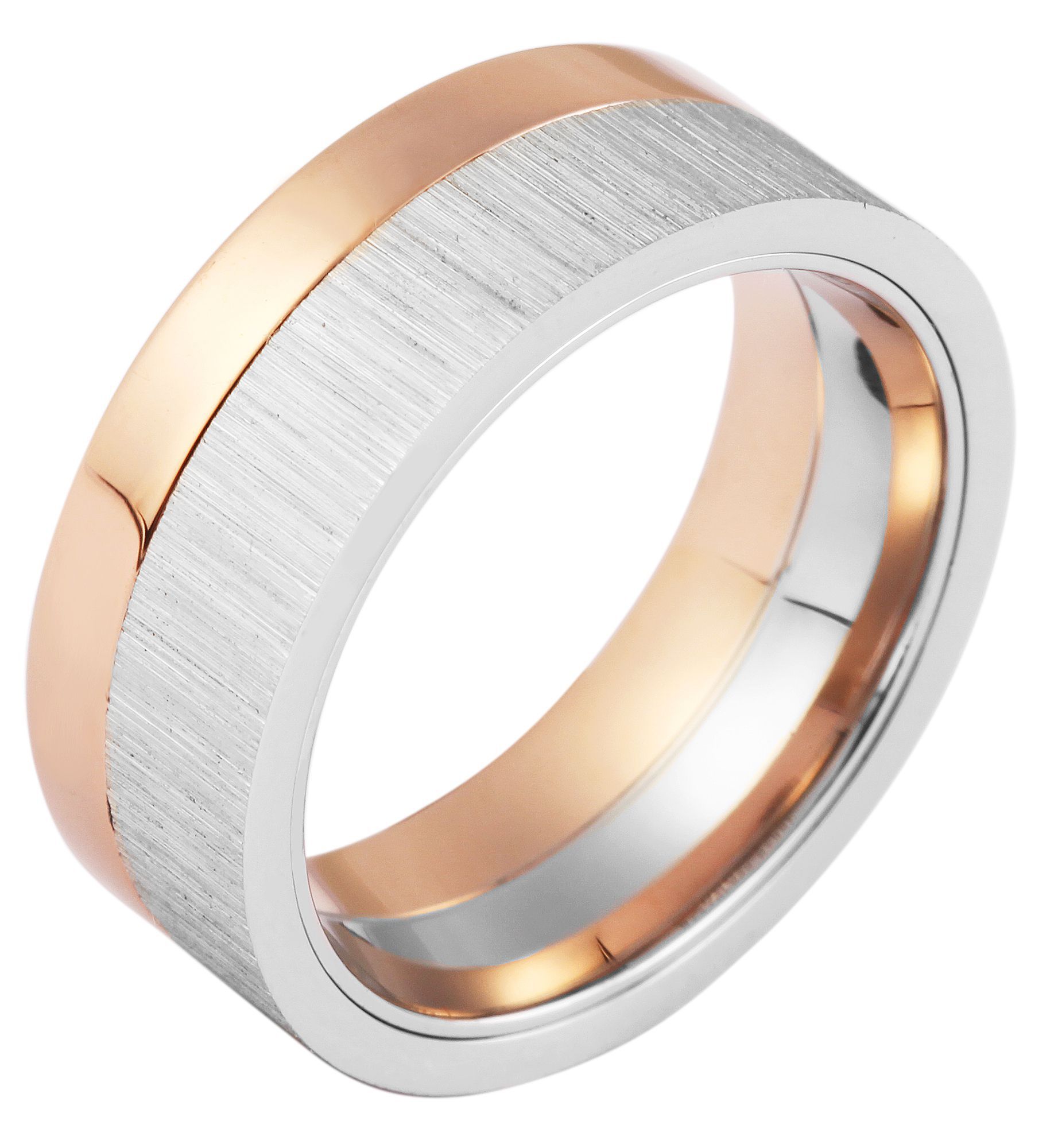 Akzent Herren-Partnerring aus Edelstahl, Gr. 58