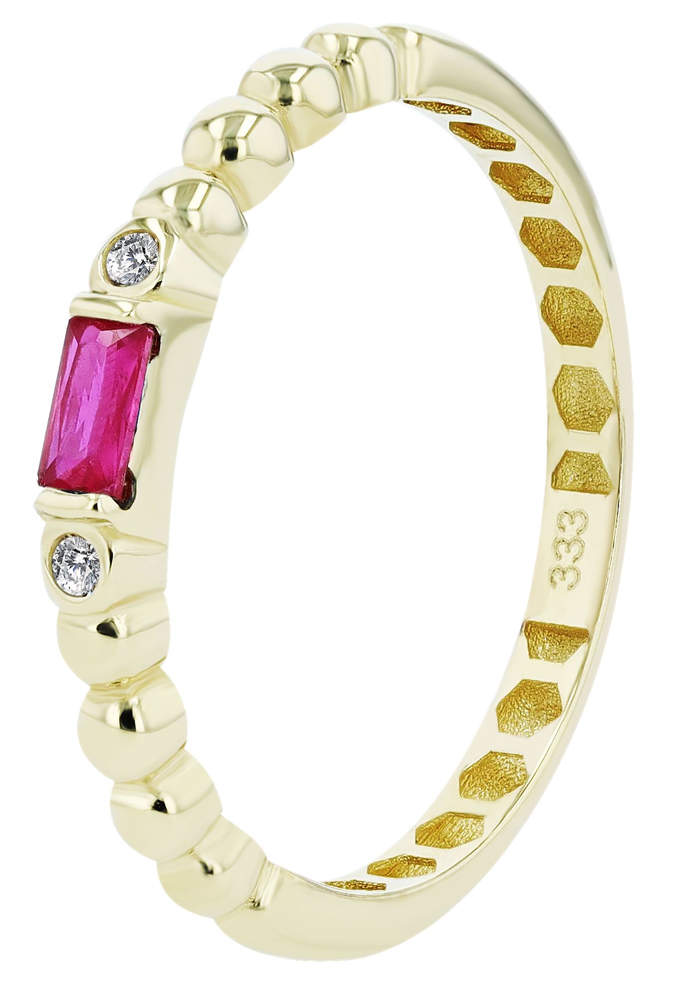 333/- Gold Ring "Ilian", 8 Karat, Goldfarbig, Gr. 52