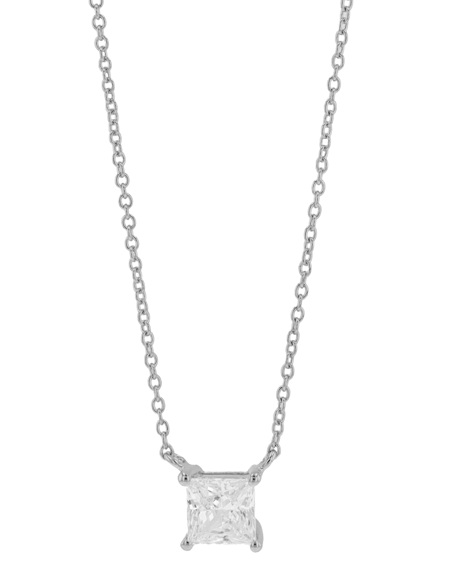 Sif Jakobs Jewellery 925/- Echt Silber Kette mit Zirkonia (weiß) "Ellera Quadrato", rhodiniert, 45 cm