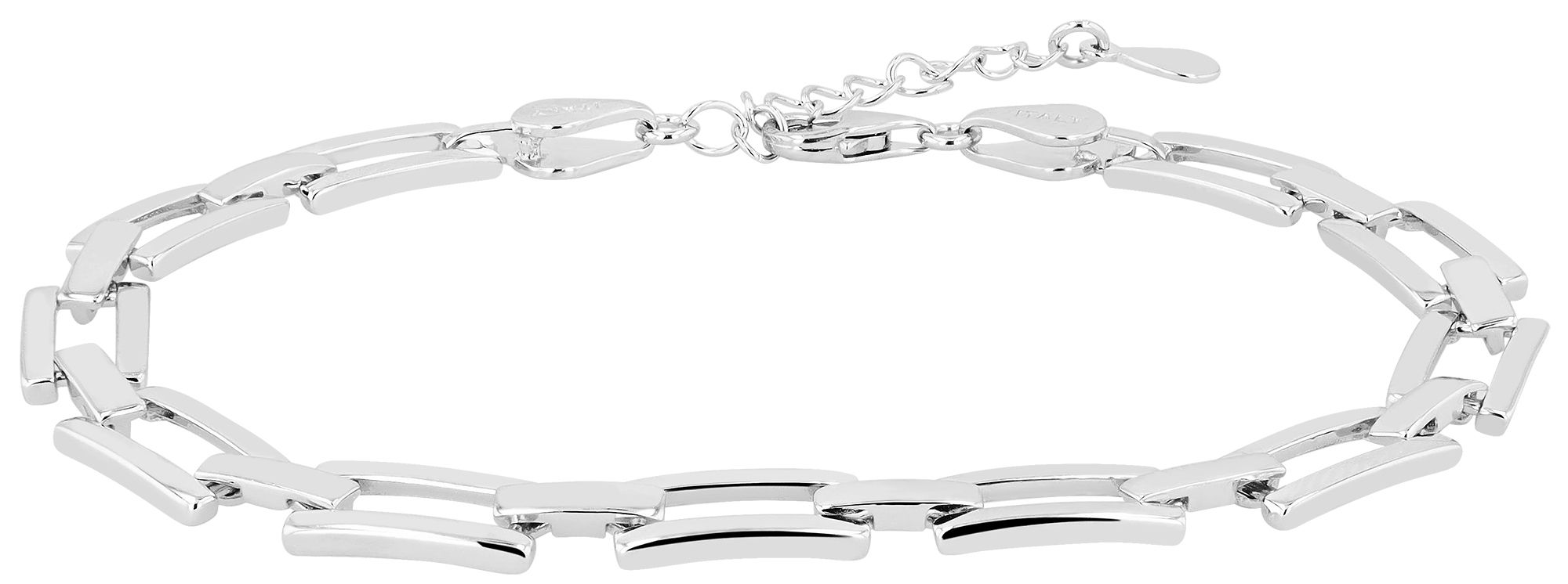 925/- Echt Silber Armband "Jacinta", 18 + 3 cm, rhodiniert