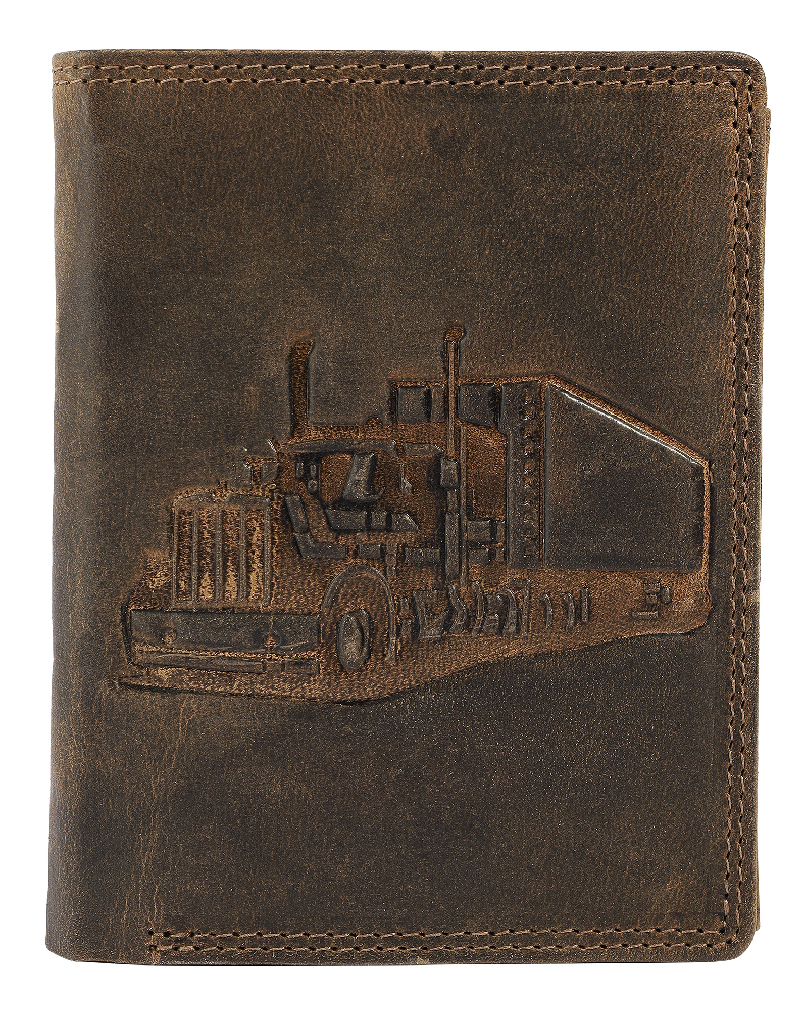 Akzent Geldbörse, RFID, Hochformat, Truck, braun