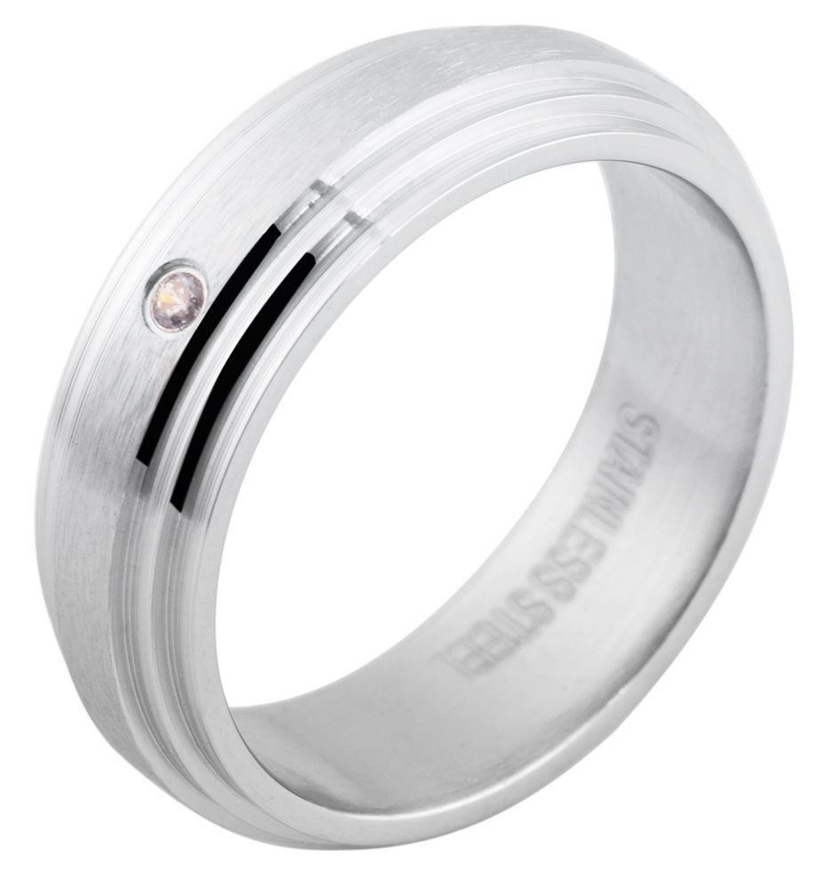 Akzent Damen-Ring aus Edelstahl