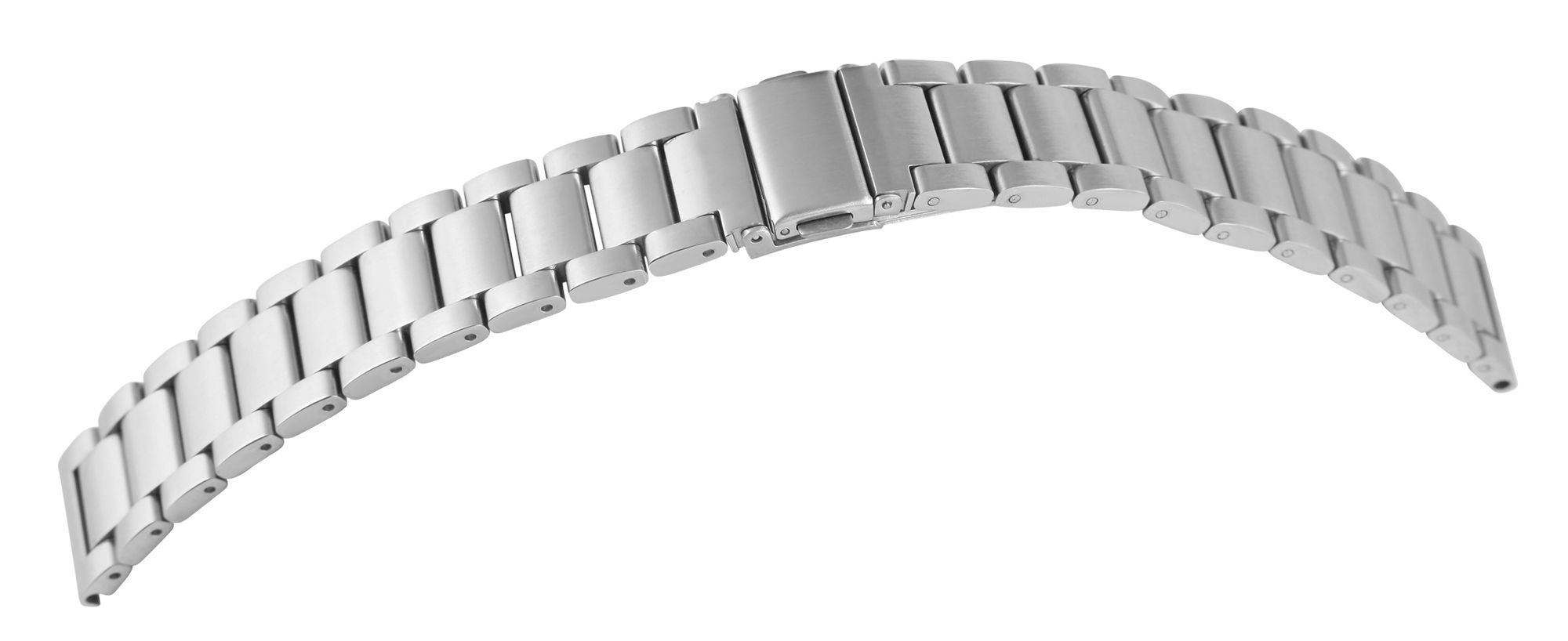 Edelstahl-Uhrenarmband, silberfarben, 18 mm