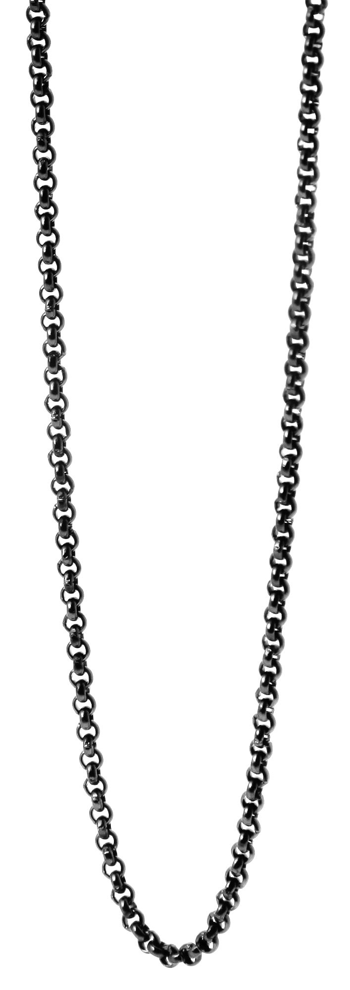 Akzent Erbskette, Edelstahl, schwarz, 45 cm
