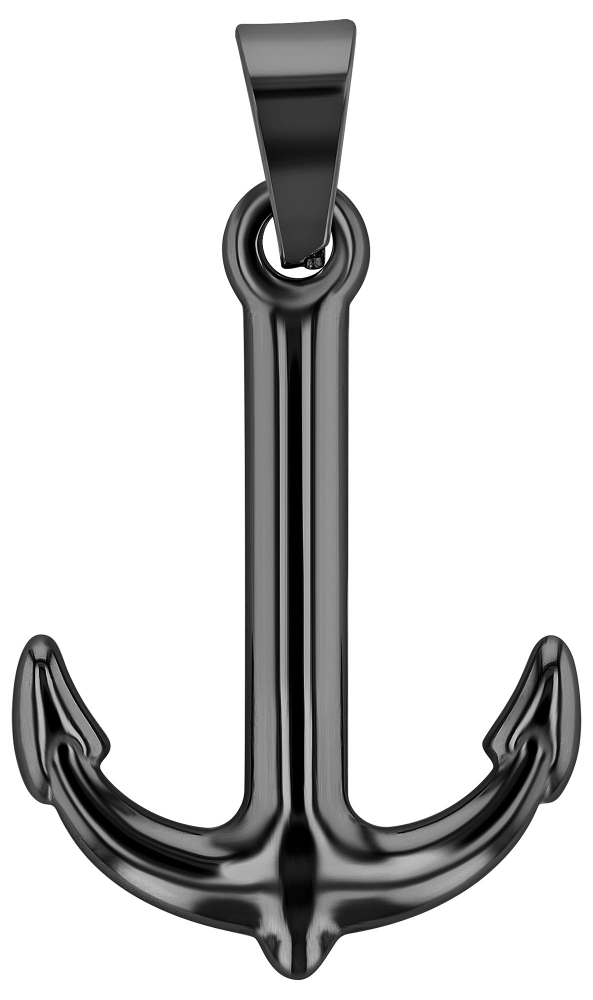 "Shir", Edelstahlanhänger, Anker, schwarz