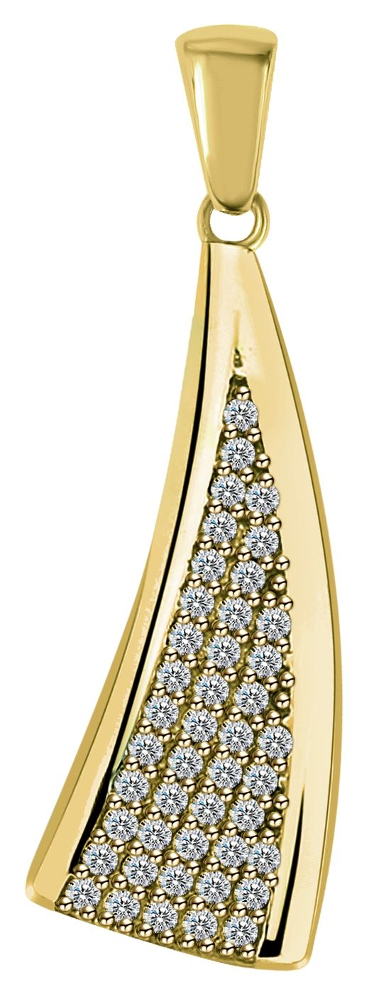 333/- Gold Anhänger "Hella" ohne Kette, Zirkoniabesatz, Gelbgold, 8 Karat