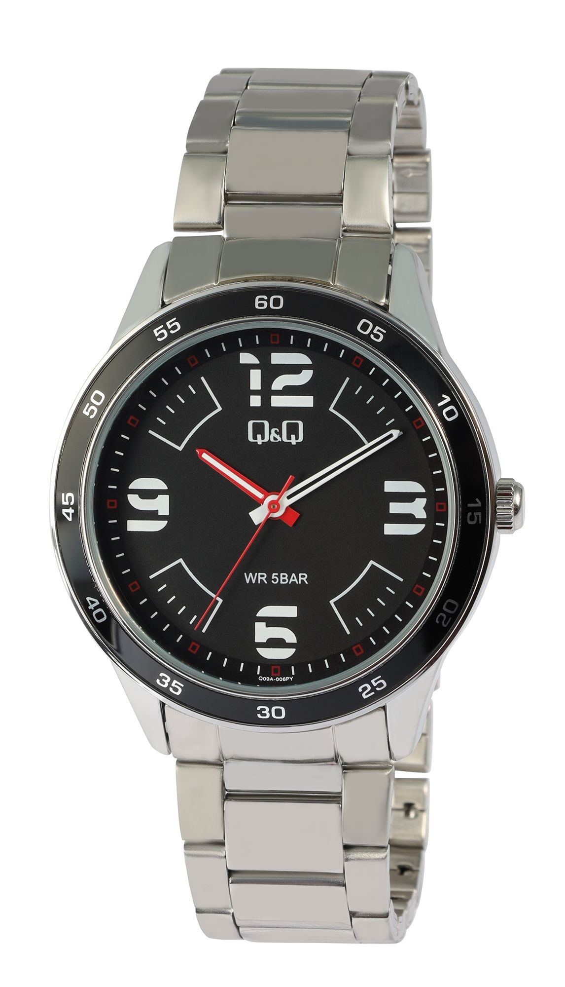 Q&Q Herrenuhr mit Gliederarmband, 5 ATM, sportliches Design