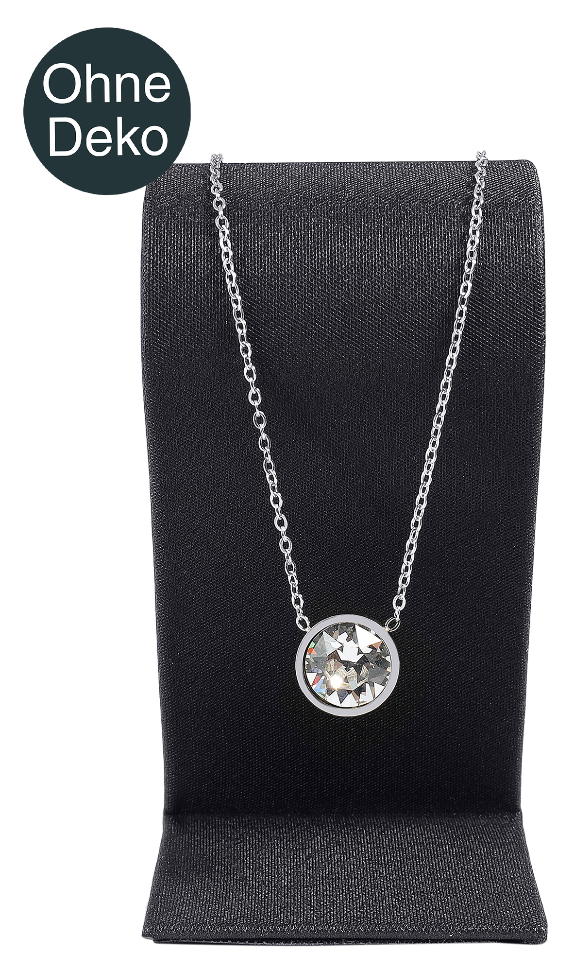 Aufsteller für Ketten/Ohrringe, Metall, PU-Überzug, schwarz