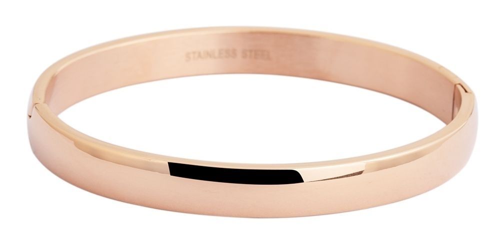 Akzent Armreif aus Edelstahl, roségoldfarben