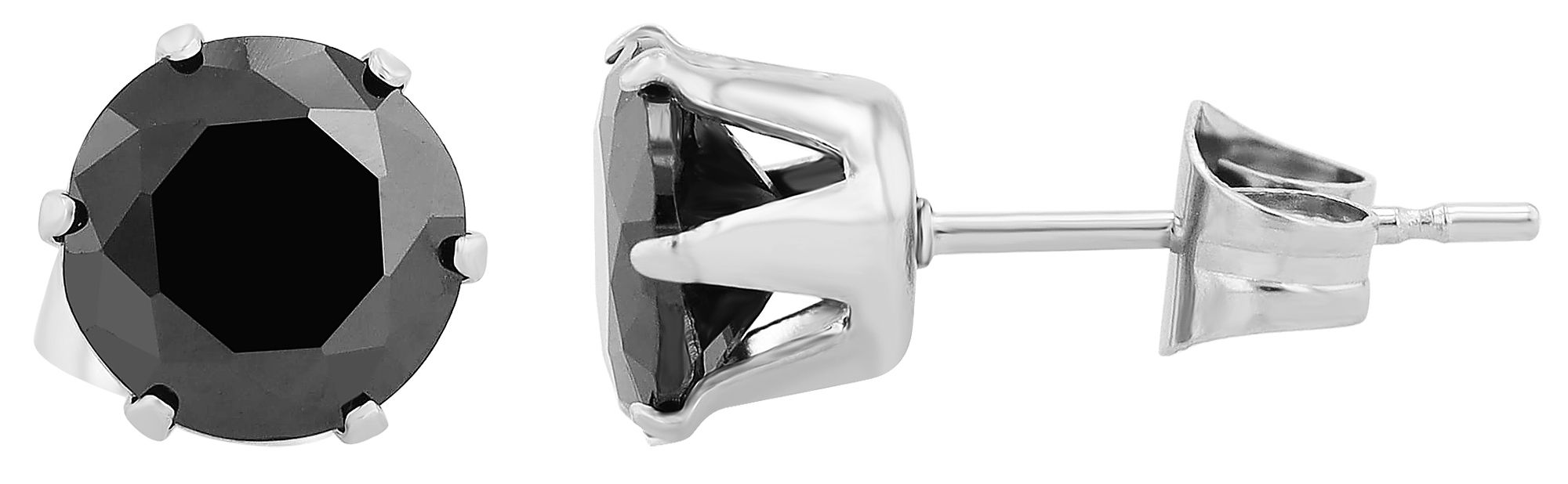 Akzent Ohrstecker "Jule" aus Edelstahl, runder Zirkoniabesatz, Ø 7 mm