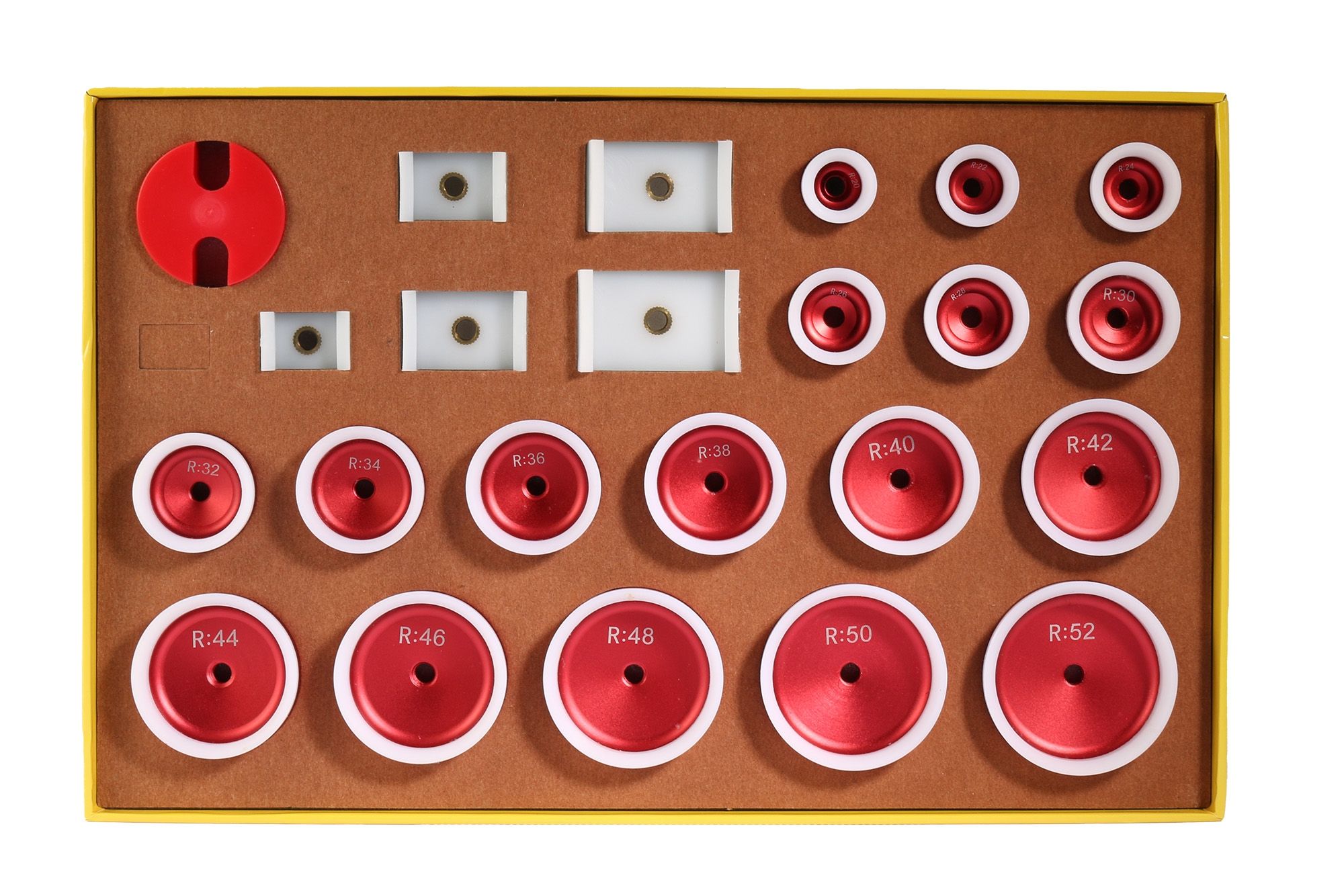 Druckstücke für Glaseinpresser und Gehäusebodenschließer, 24 tlg.