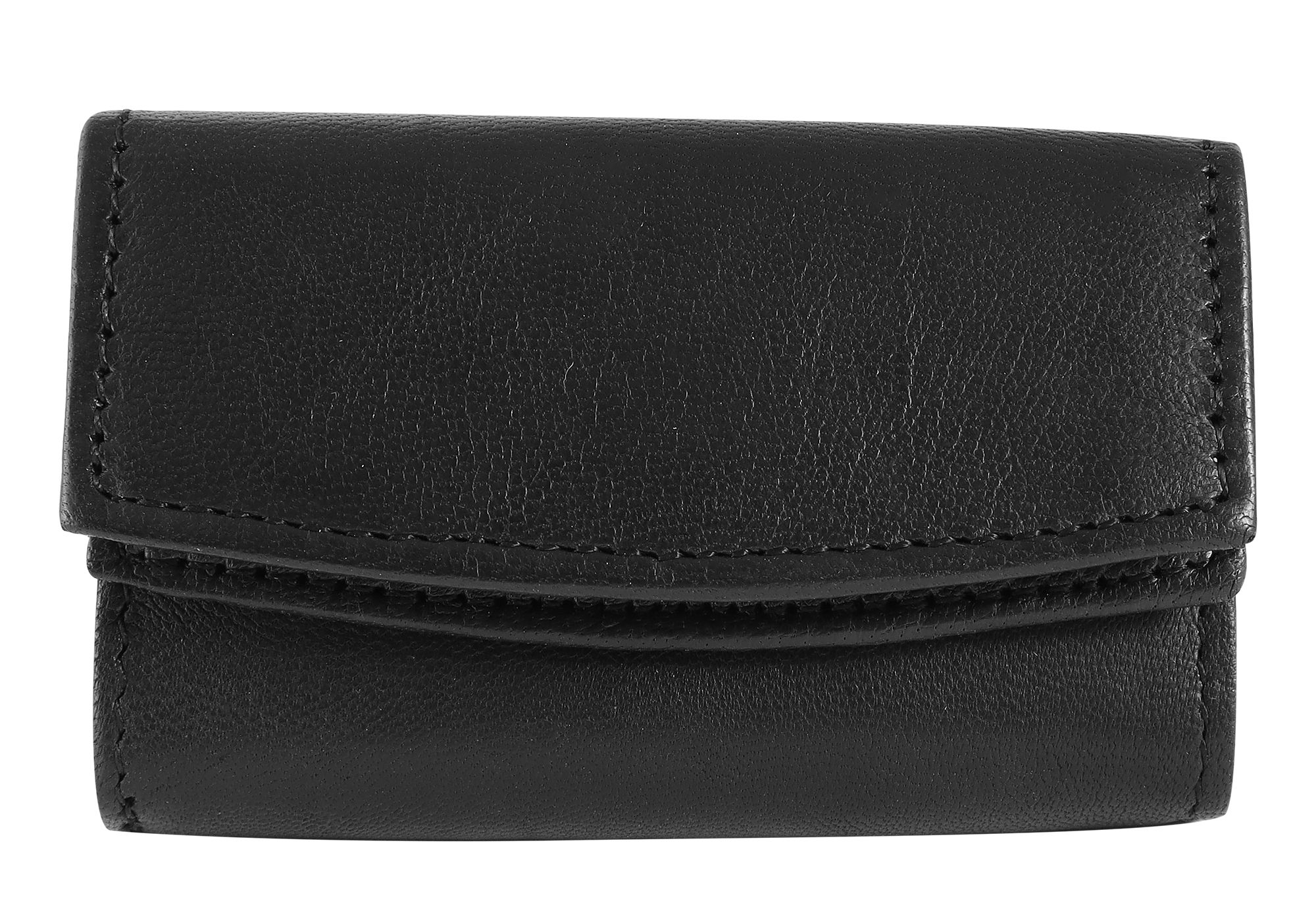 Excellanc Mini-Geldbörse aus Echtleder in schwarz/rot