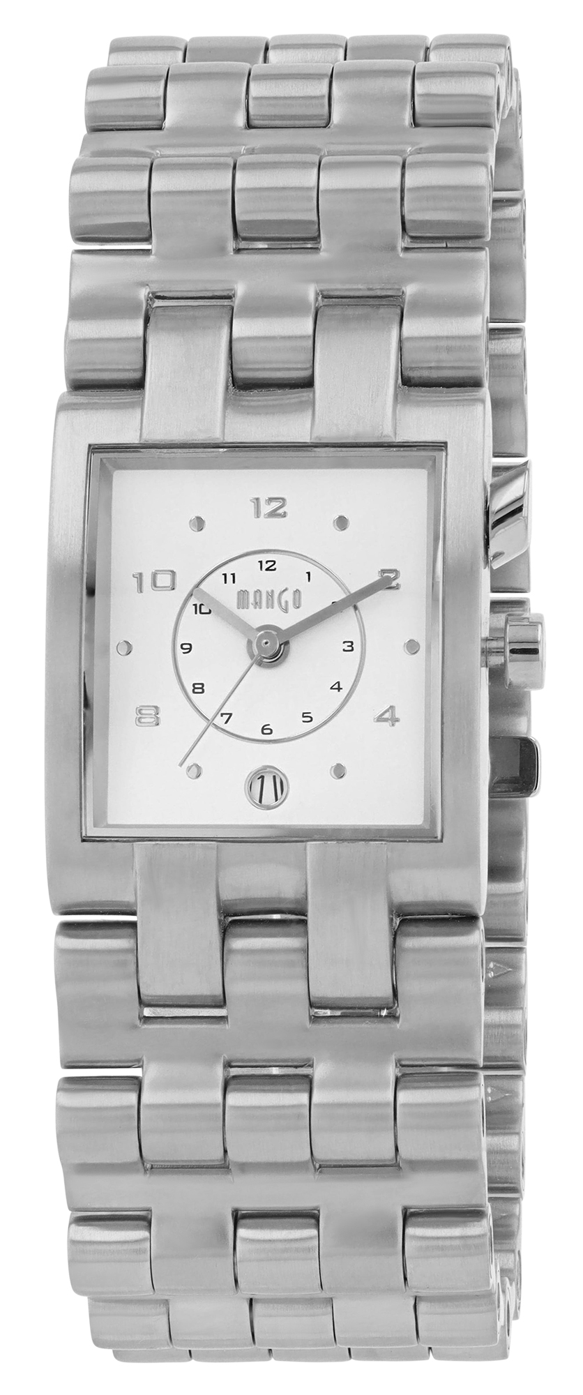 Mango Damenuhr/ Herrenuhr, Edelstahl, "Swiss Made", Alarmfunktion, silberfarben/ silberfarben