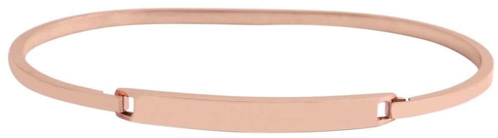 Akzent Armreif aus Edelstahl, rosegoldfarbig, 21 cm