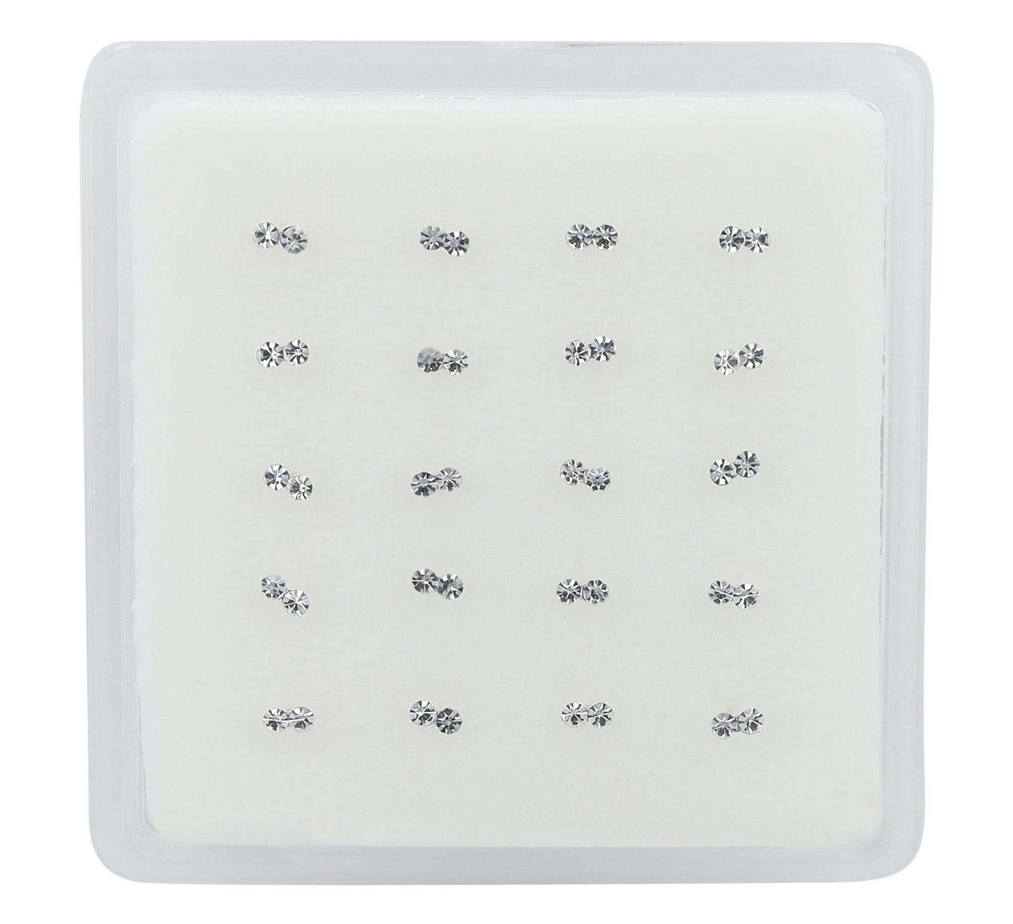 "Vojka" I-förmiger Nasenstecker/ Nasenpiercing , 925/- Echt Silber, rhodiniert, VE-20 Stück