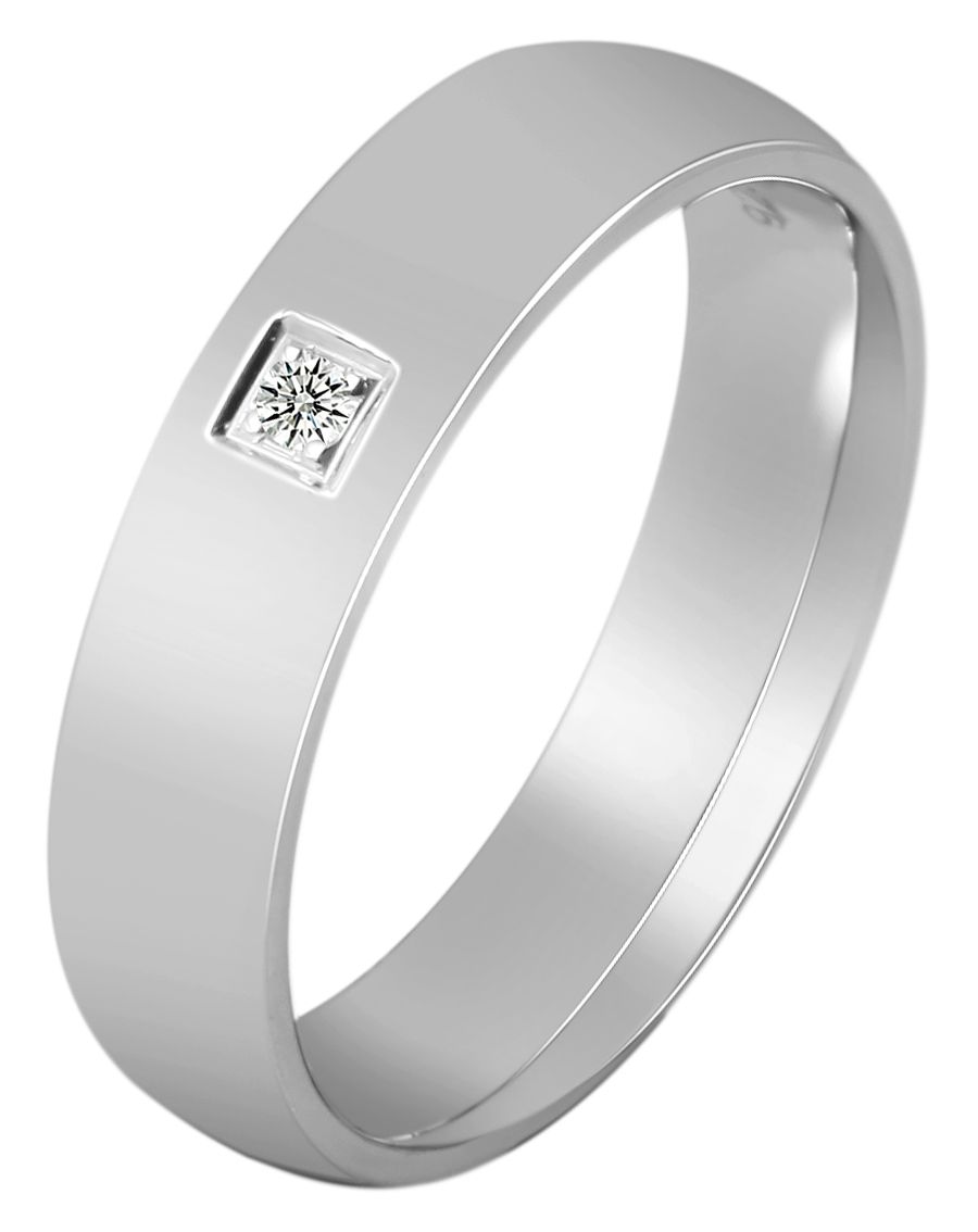 925/- Echt Silber Partnerring "Malina" für Damen, Zirkoniabesatz, hochglanzpoliert, rhodiniert, Gr. 52