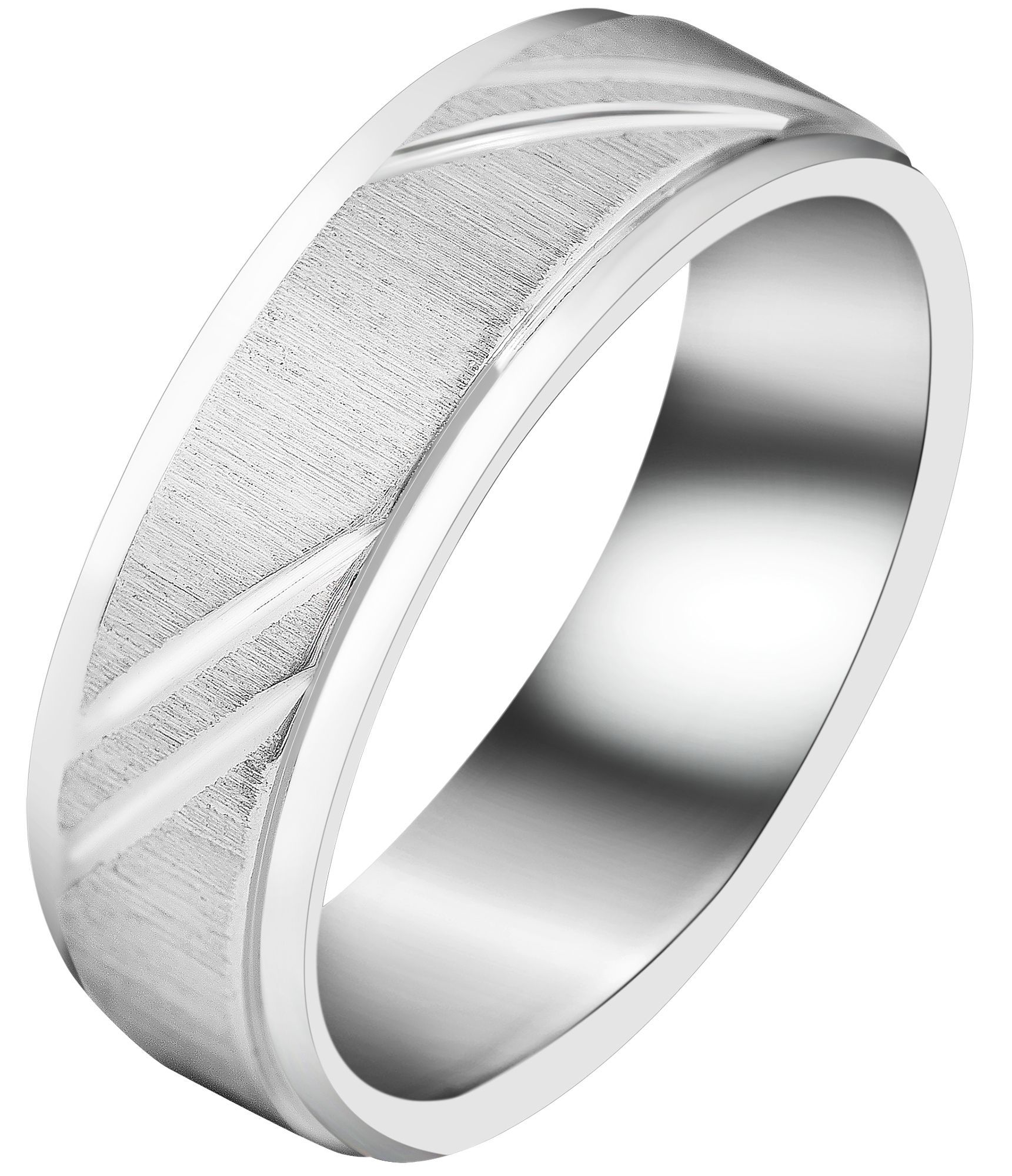 "Sincere Devotion" Herren Partnerring, Edelstahl, gebürstet/poliert, Gr. 58