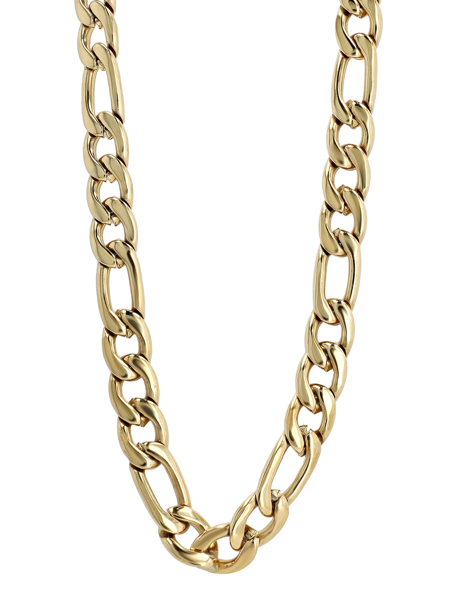 "Sheldon" Edelstahl Figarokette, goldfarben, 43 cm/ 6 mm