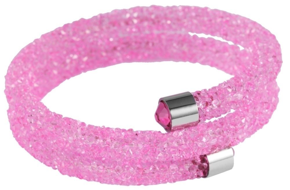 Akzent Armreif aus Edelstahl und Kunststoff in Rosa