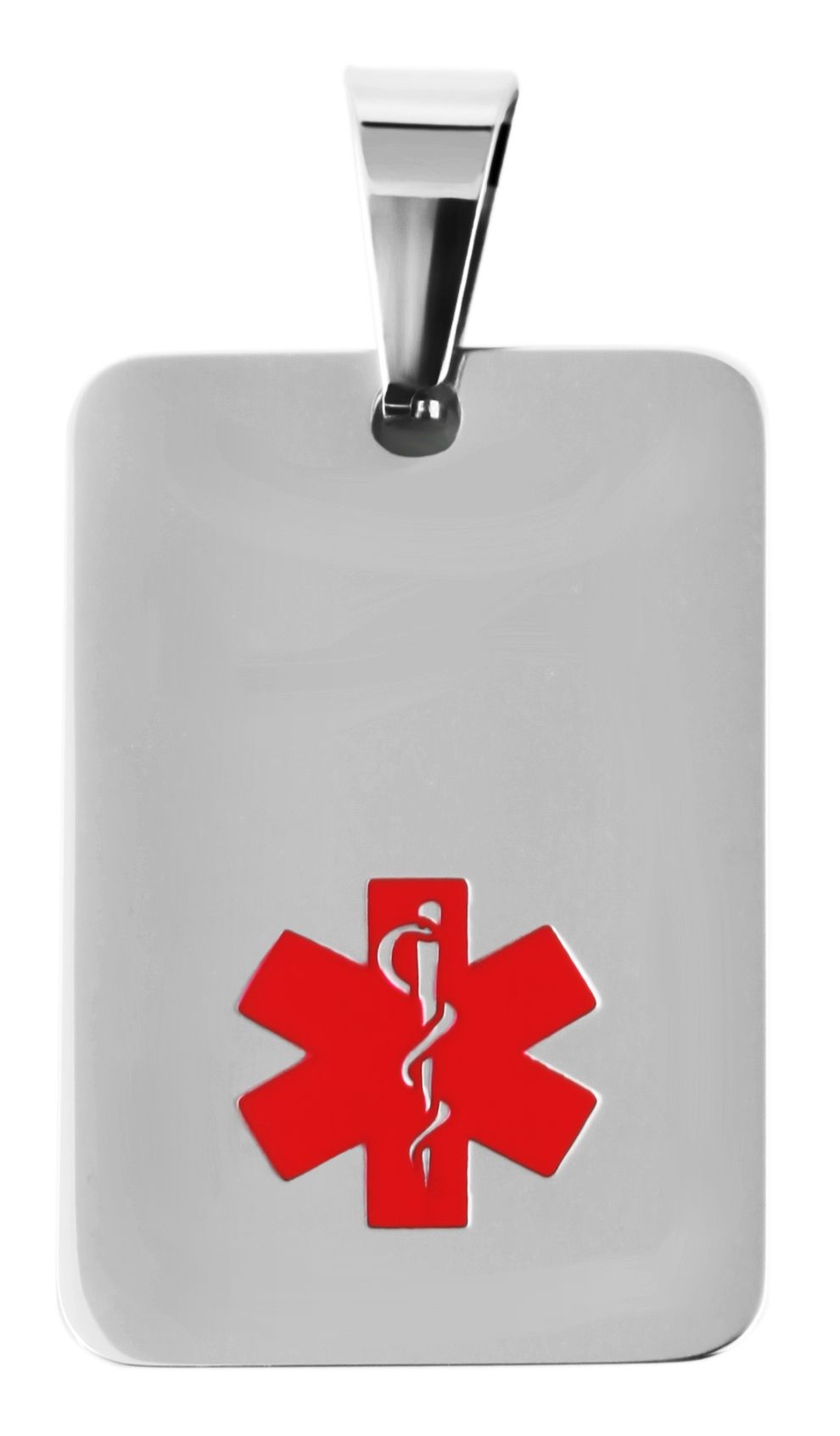 Edelstahlanhänger, 30x20x2mm,