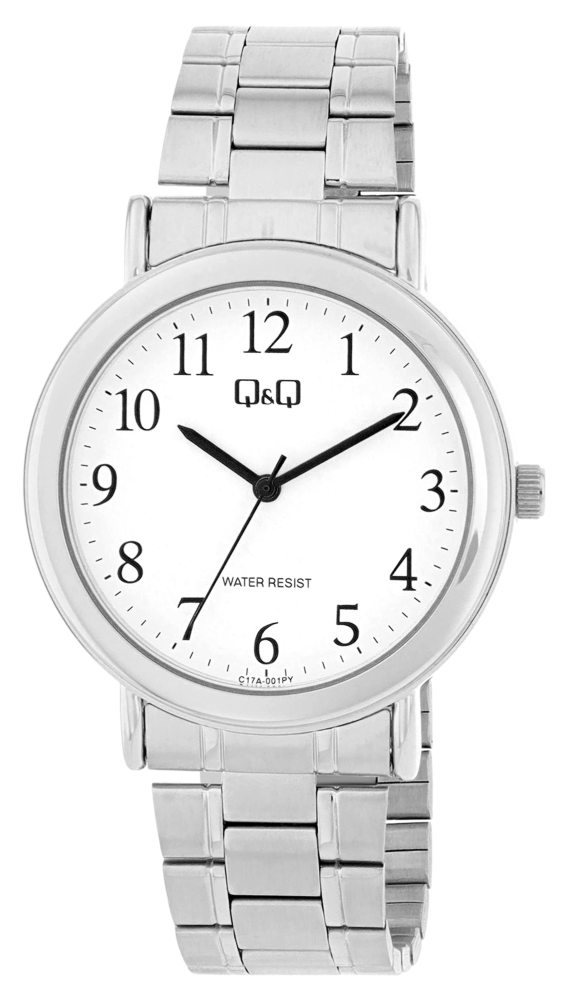 Q&Q Herrenuhr mit Edelstahlband, 3 BAR, silberfarben