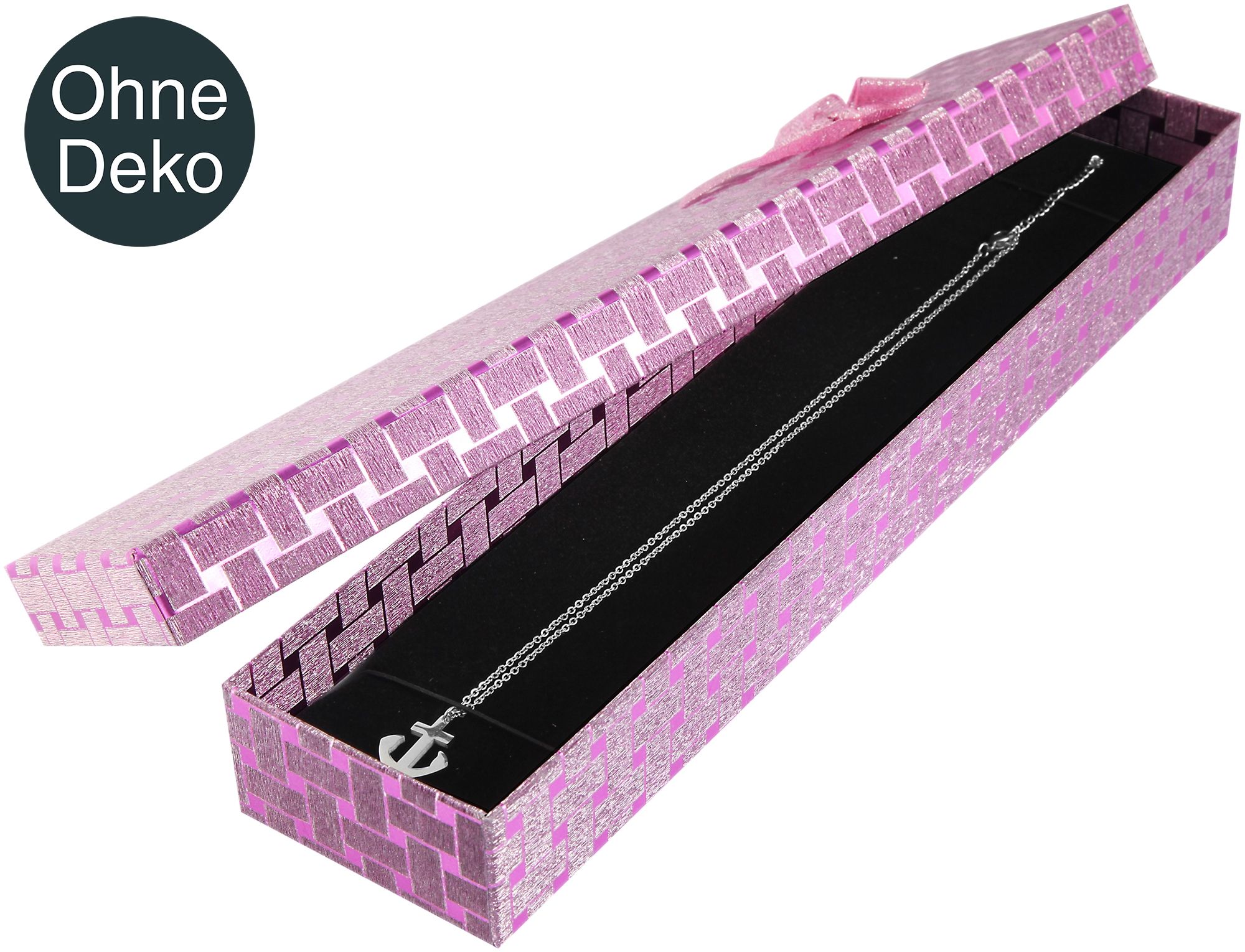 Uhrenbox, Pappe, pink, VE 6, 30 cm x 6,5 cm x 3,5 cm