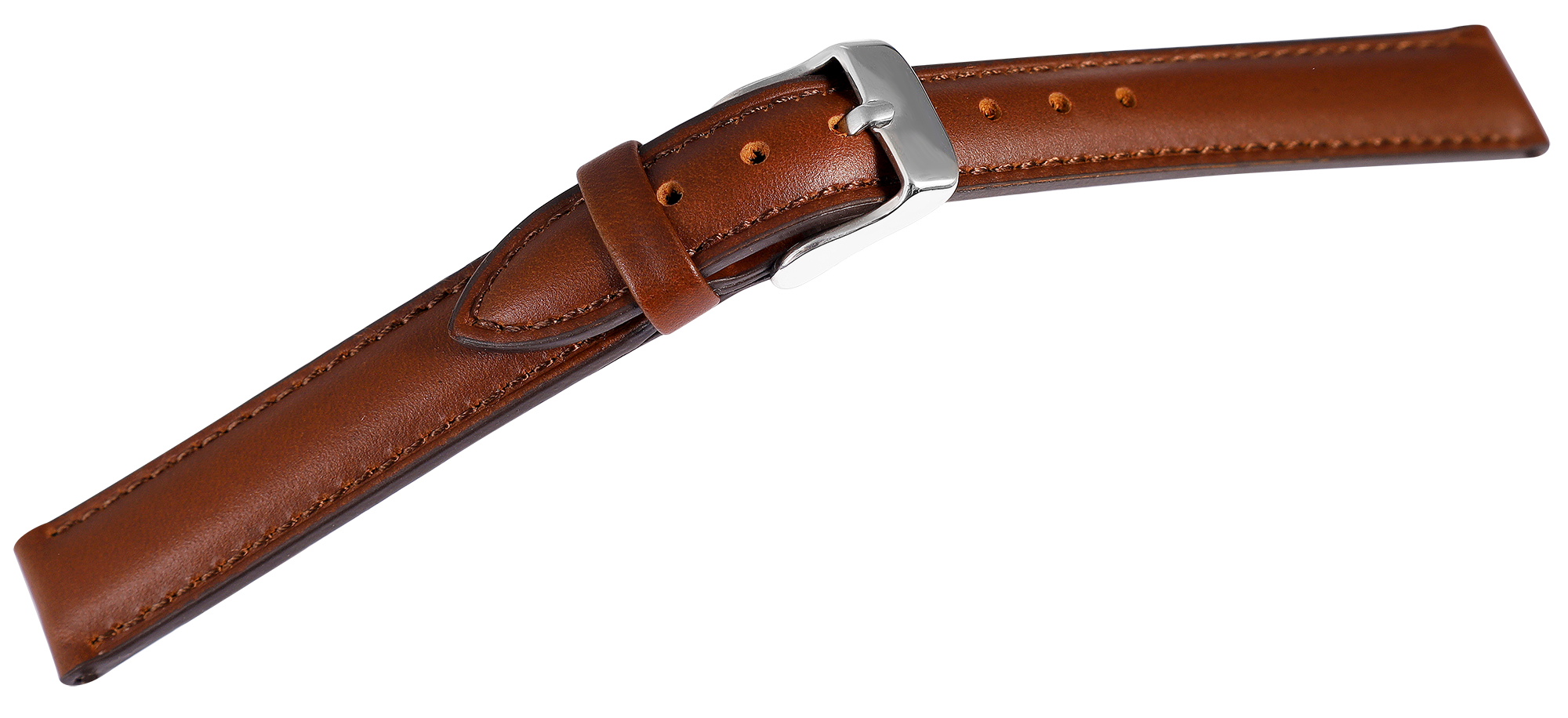 Echtleder Uhrenarmband (Quick-Release), braun, 14 mm