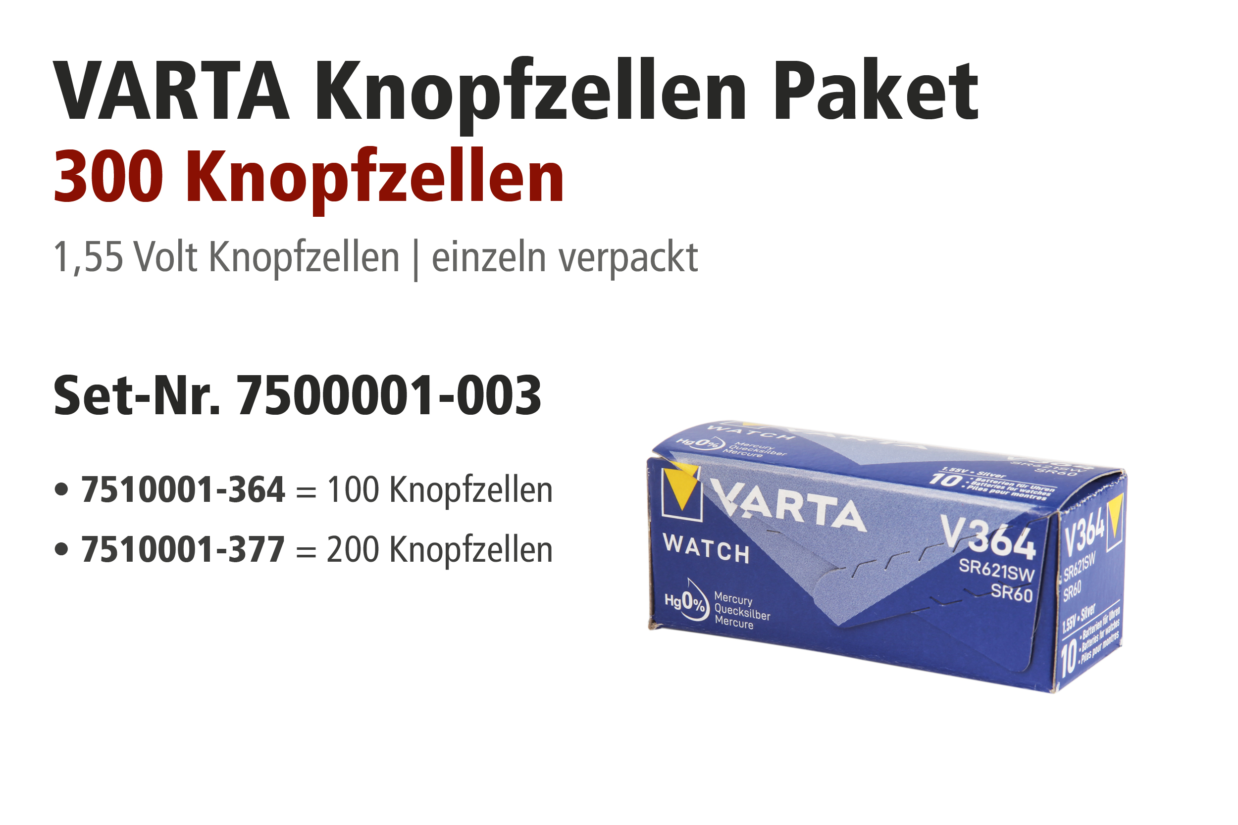 Varta Batteriepaket, 100 x 364, 200 x 377
