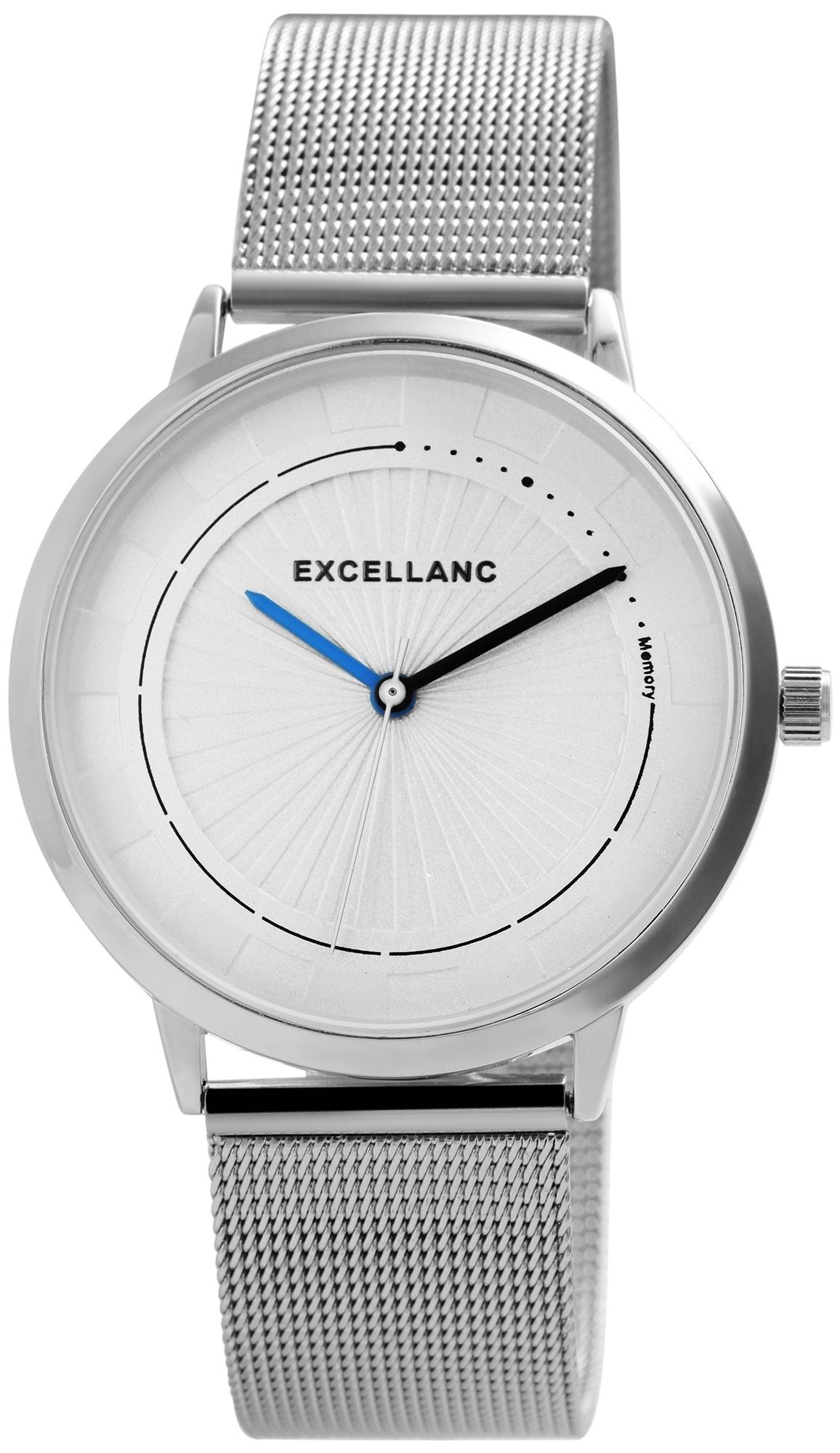 Excellanc Herrenuhr mit Edelstahl Meshband