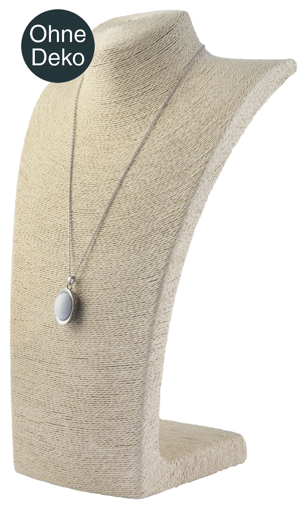 Büste, Bastfaser, beige, 36 cm x 23 cm