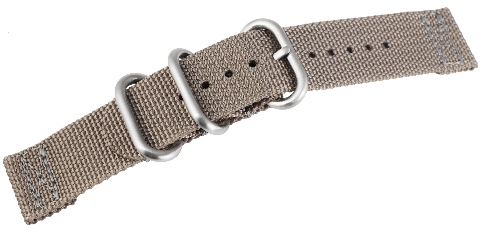 Nylon-Uhrenarmband, grau, Dornschließe, 22 mm