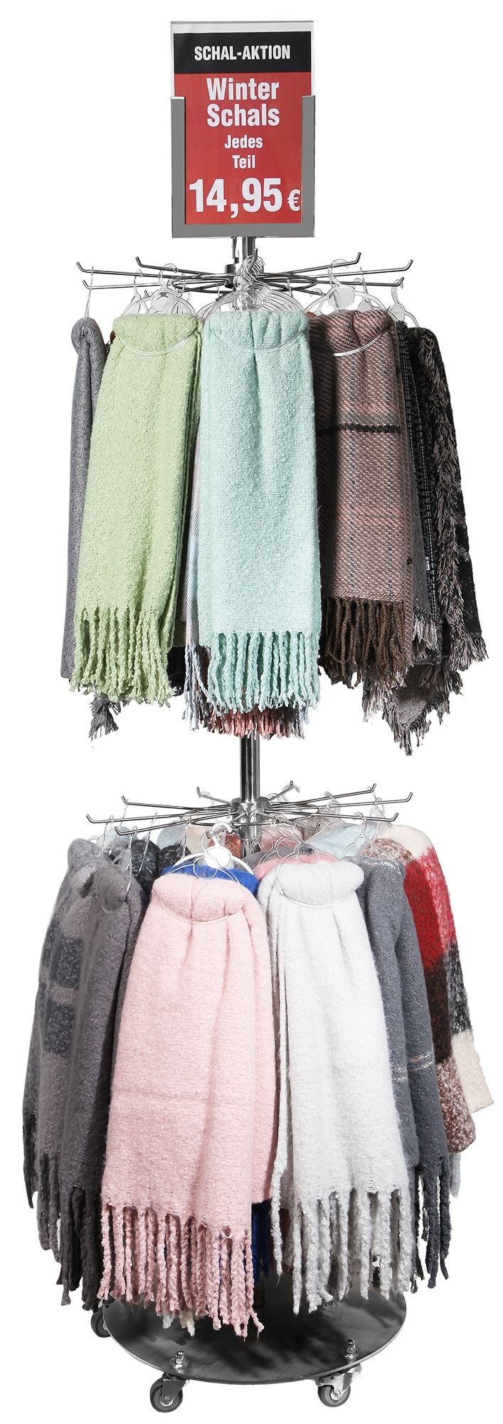 universell einsetzbarer Verkaufsständer aus Edelstahl