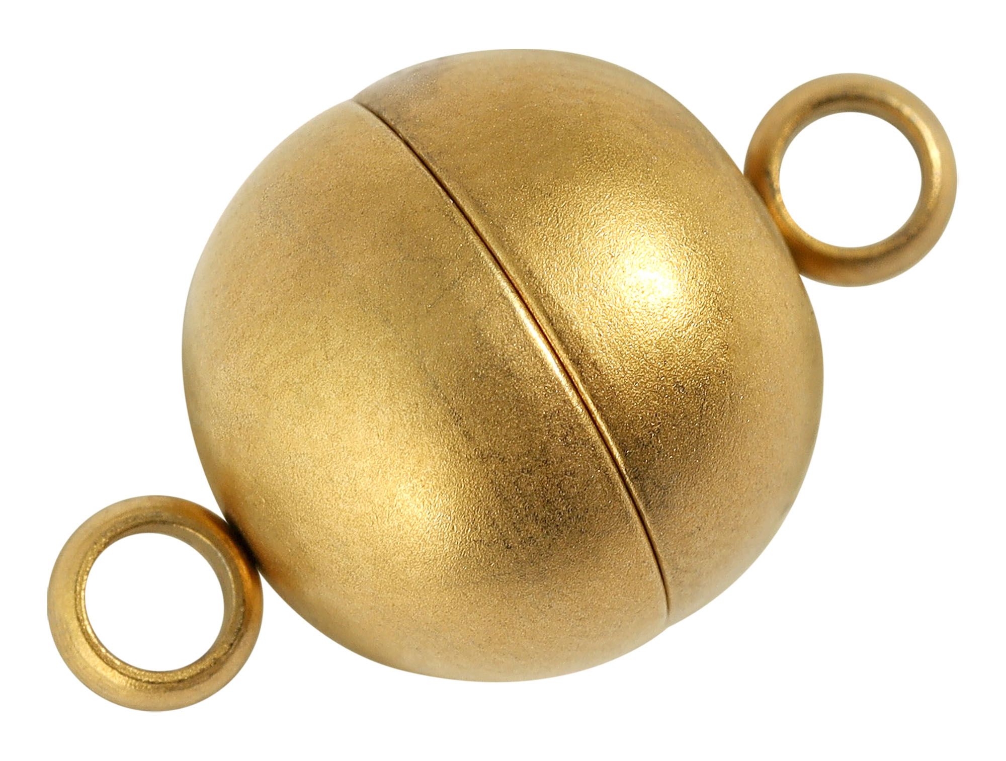 Magnetschließe aus Edelstahl, goldfarben & ionenplattiert, Ø 6 mm