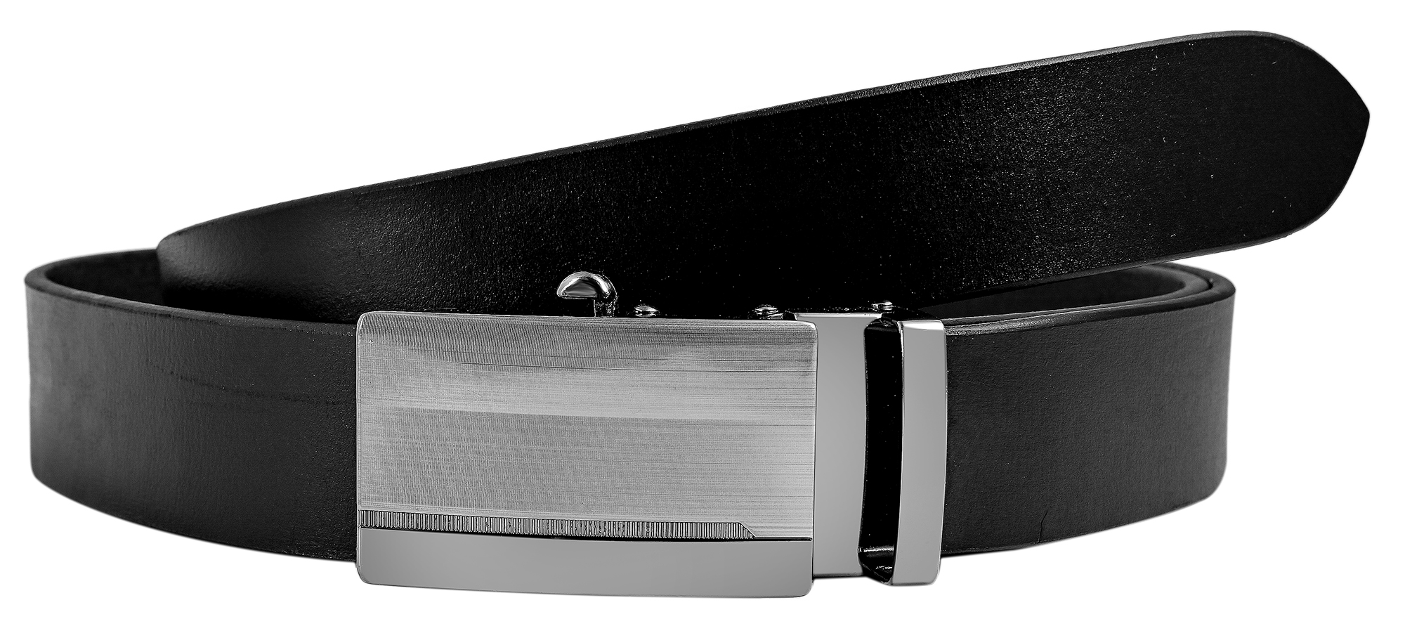 Leonardo Verrelli Echtleder Automatik-Gürtel, max. 100 cm/ 35 mm, schwarz - kürzbar