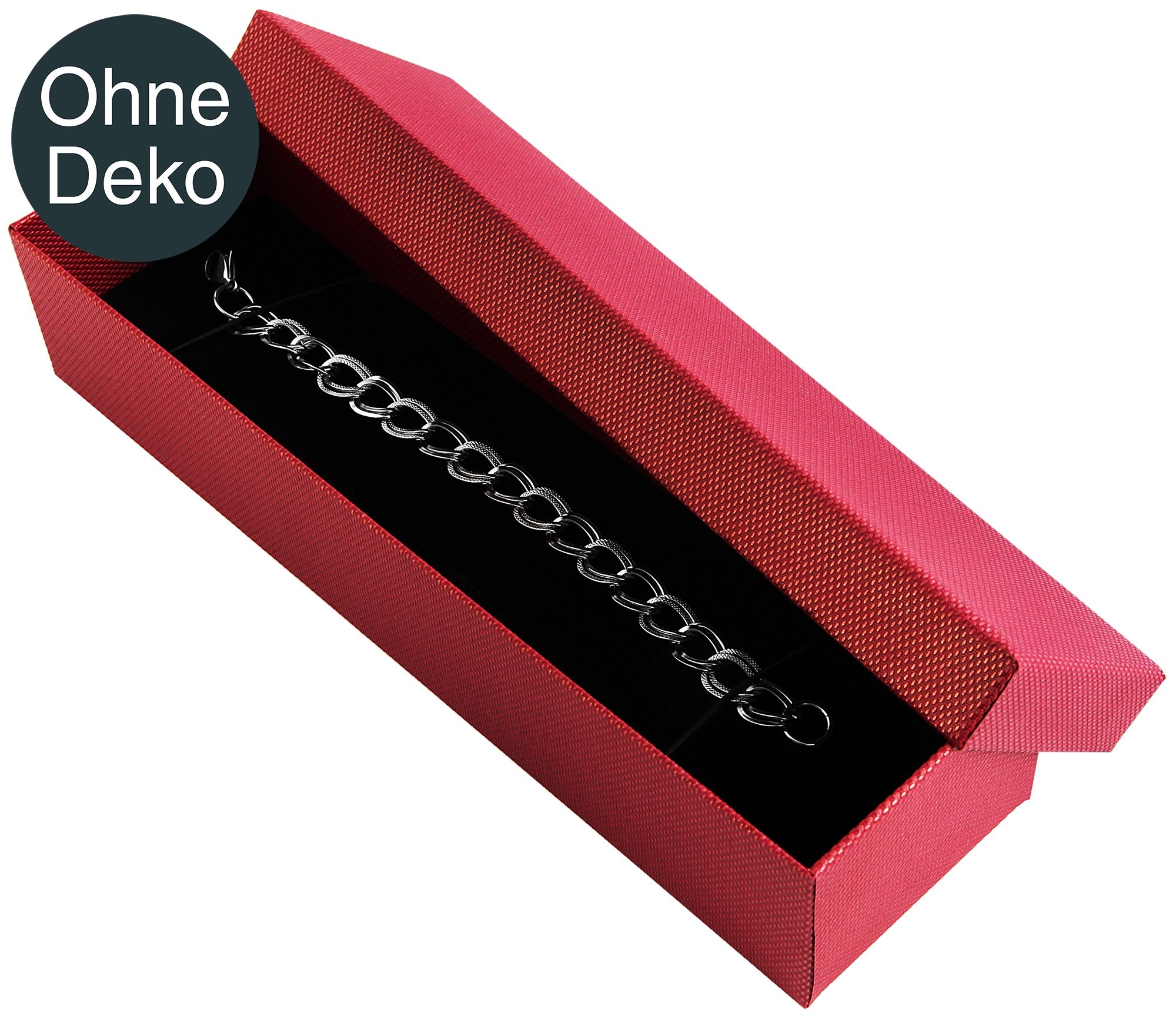 Uhrenbox, Pappe, rot, VE 4, 24 cm x 7 cm x 5 cm