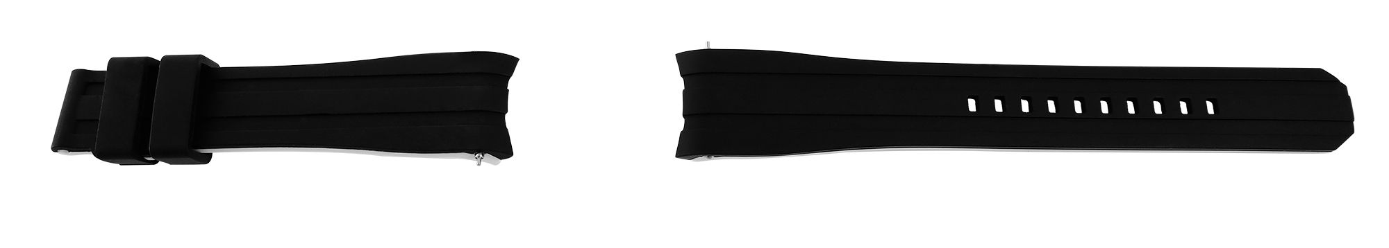 Schnellwechselarmband für Uhren, Silikon, Dornschließe, schwarz/grau, 18 mm