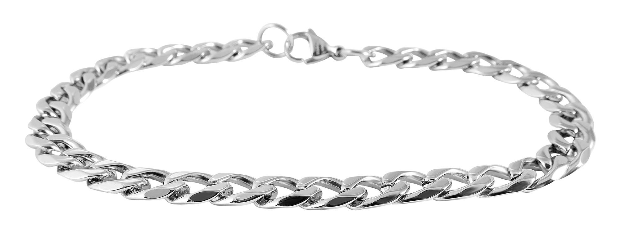 "Kiko" Akzent Edelstahl Panzerarmband, 20 cm/ Breite 7mm