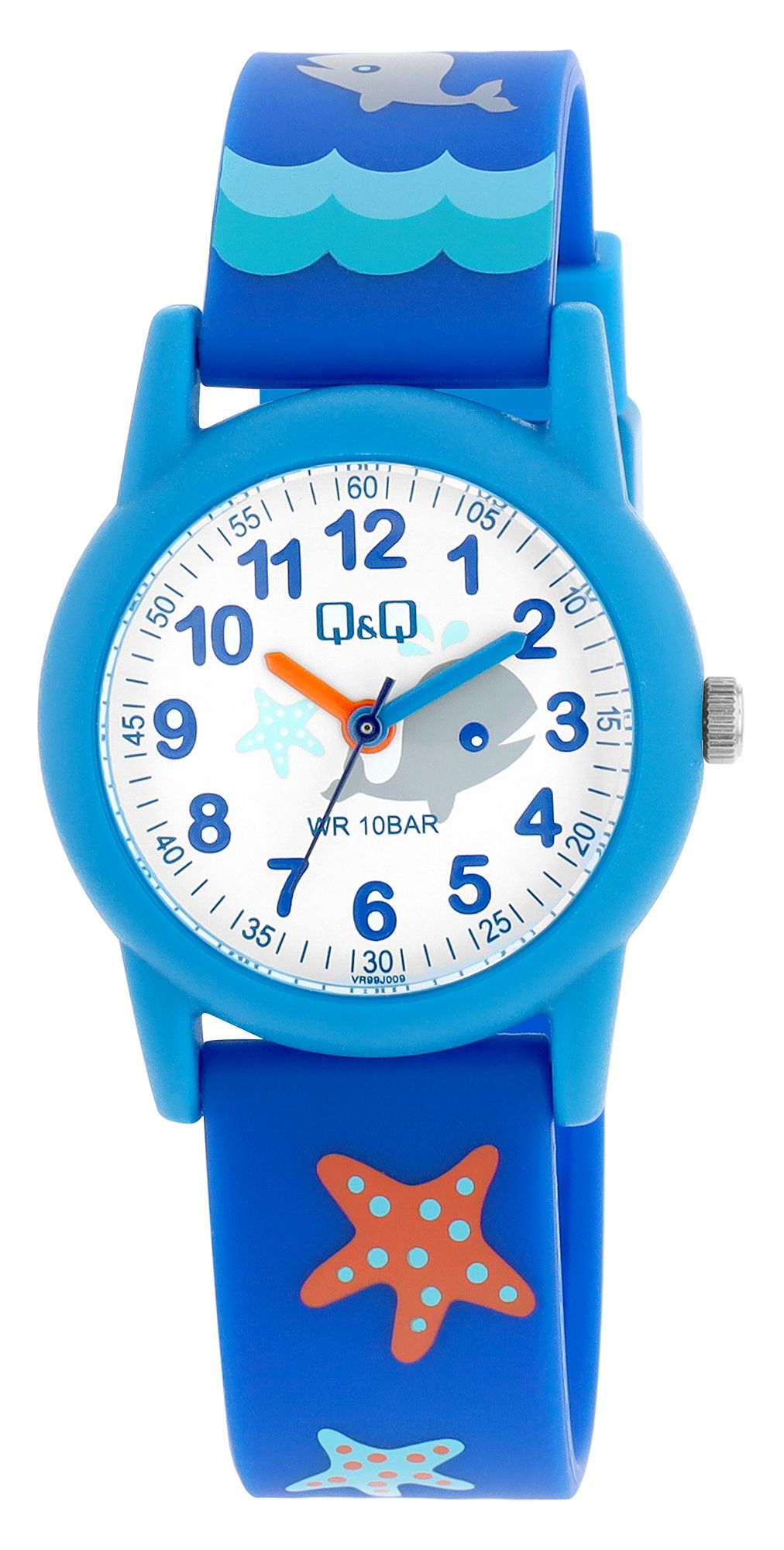 Q&Q Kinderuhr "Was/ Seestern", Band aus Resin, 10 ATM
