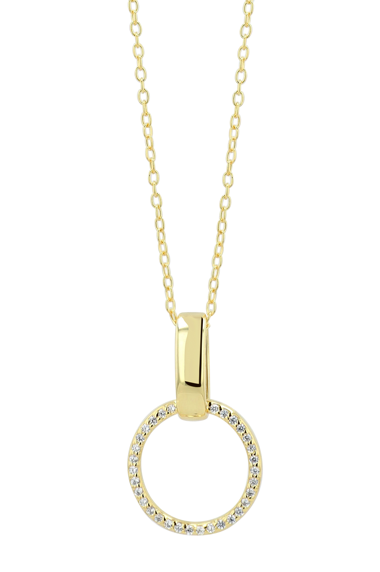 "Minna" 925/- Echt Silber Kette mit Anhänger, vergoldet